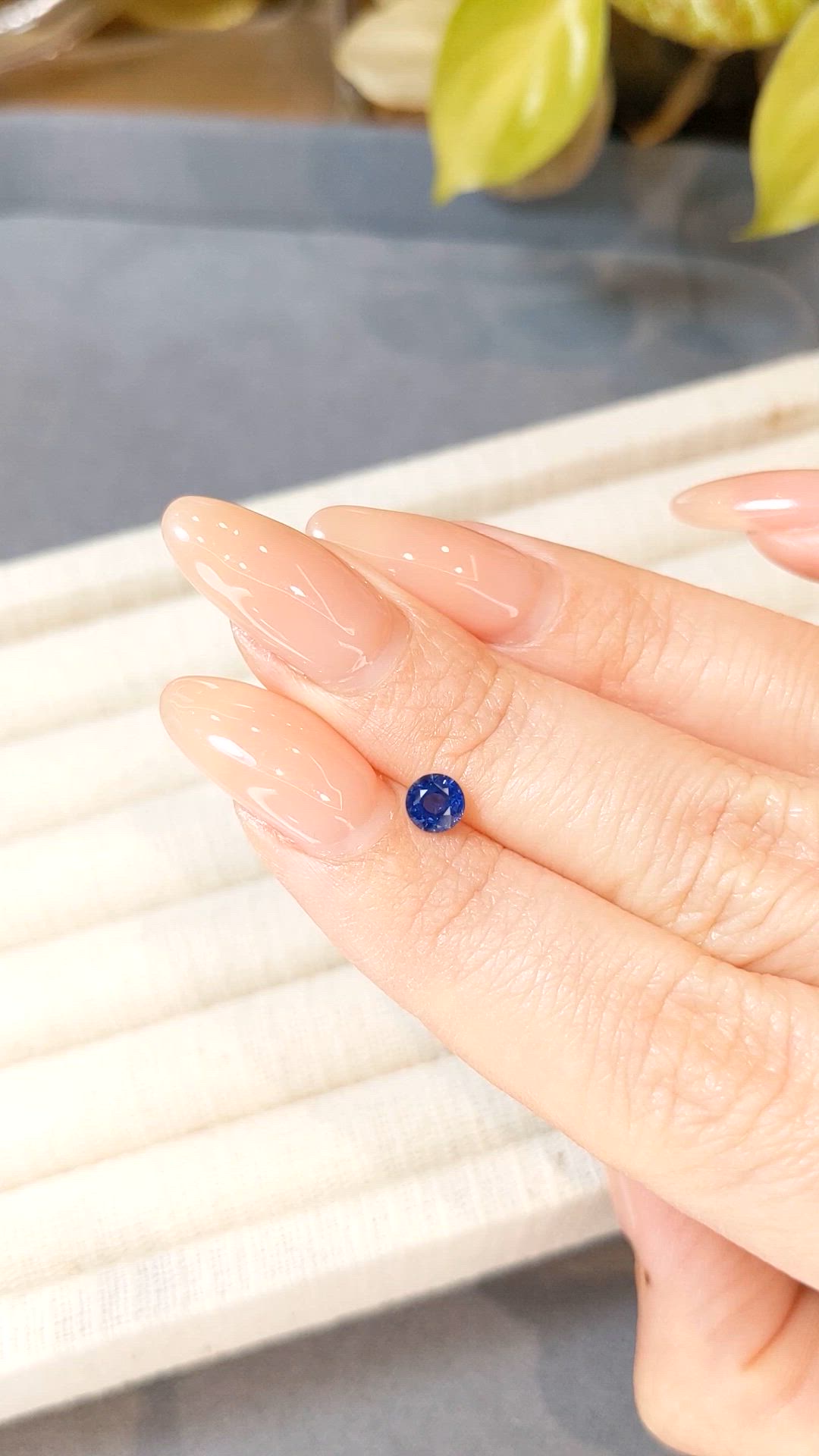 0.49 Ct. Blue Sapphire from Ceylon (Sri Lanka) Size Video
