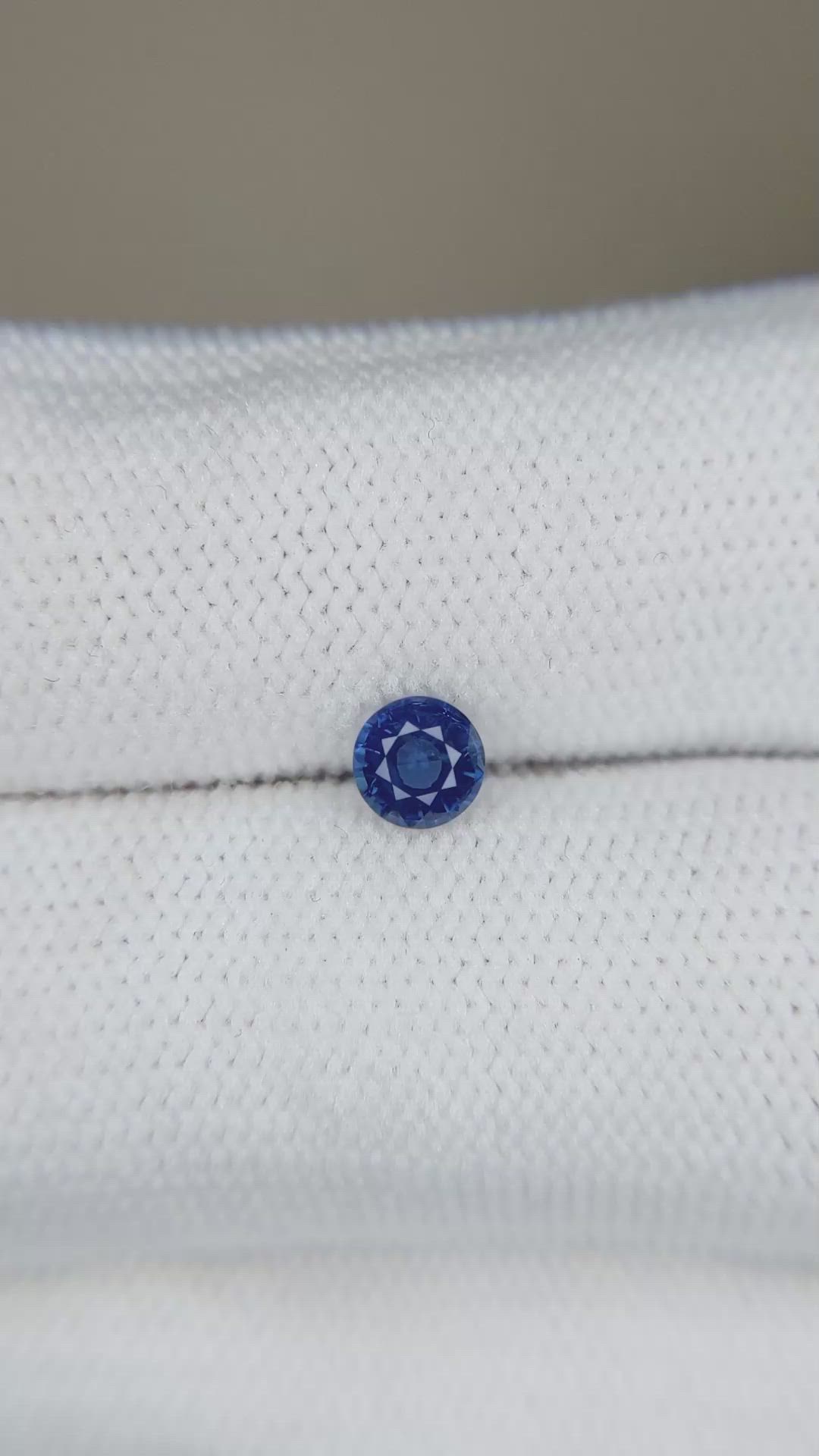 0.49 Ct. Blue Sapphire from Ceylon (Sri Lanka) Size Video