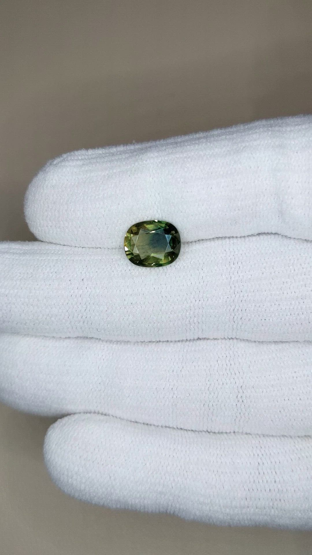 2.84 Ct. Bluish Green Sapphire from Thailand Size Video