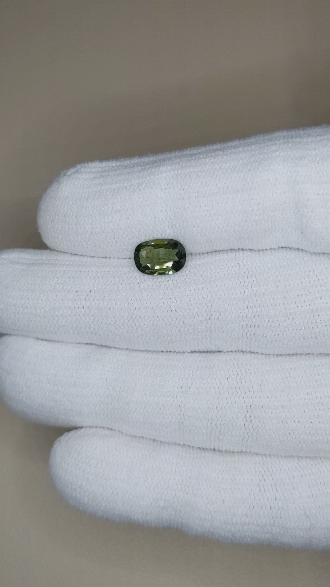 1.44 Ct. Green Sapphire from Thailand Size Video