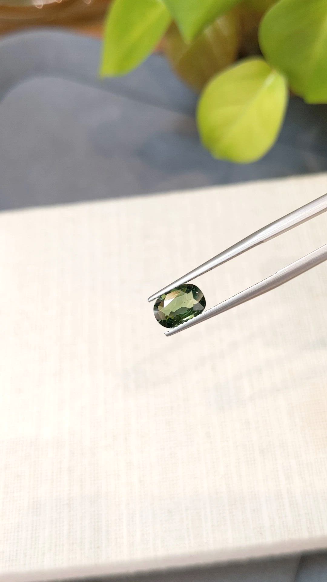 1.44 Ct. Green Sapphire from Thailand Size Video