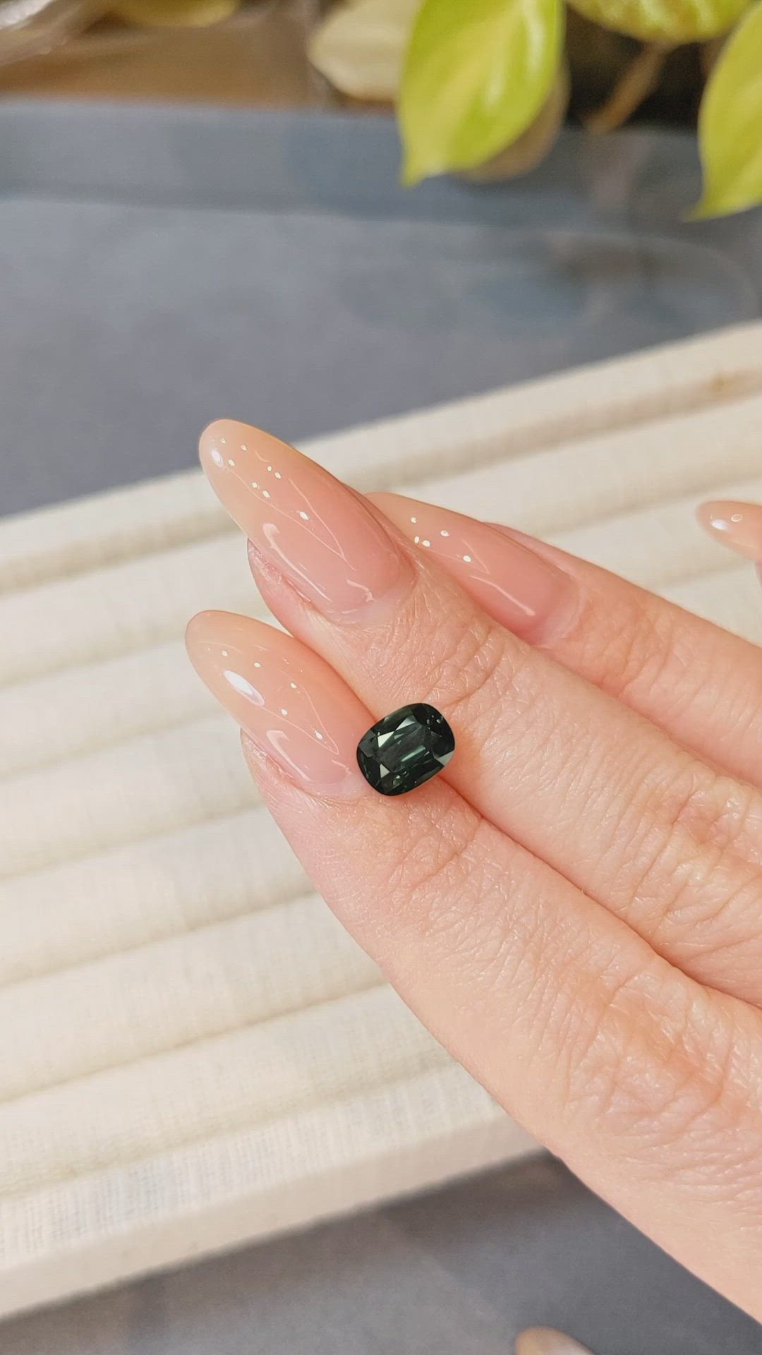 1.97 Ct. Green Sapphire from Thailand Size Video