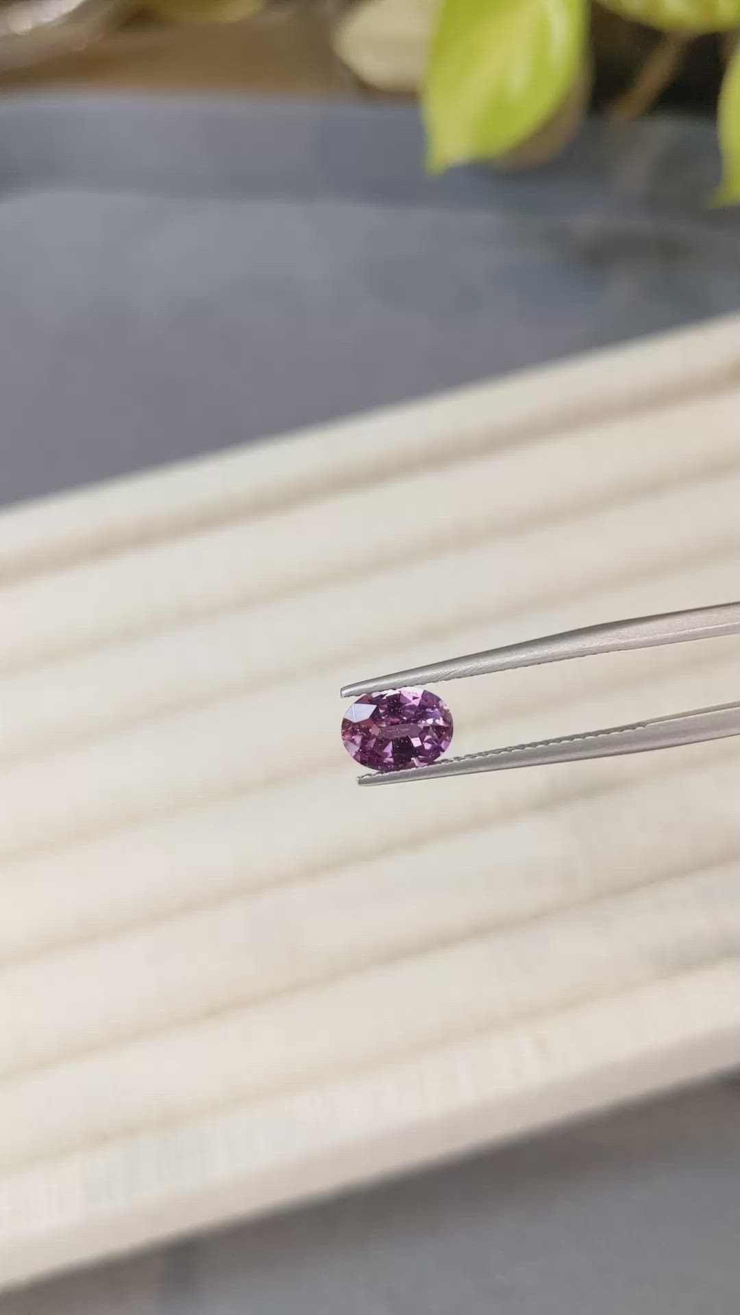 1.56 Ct. Pinkish Purple Sapphire from Madagascar Size Video