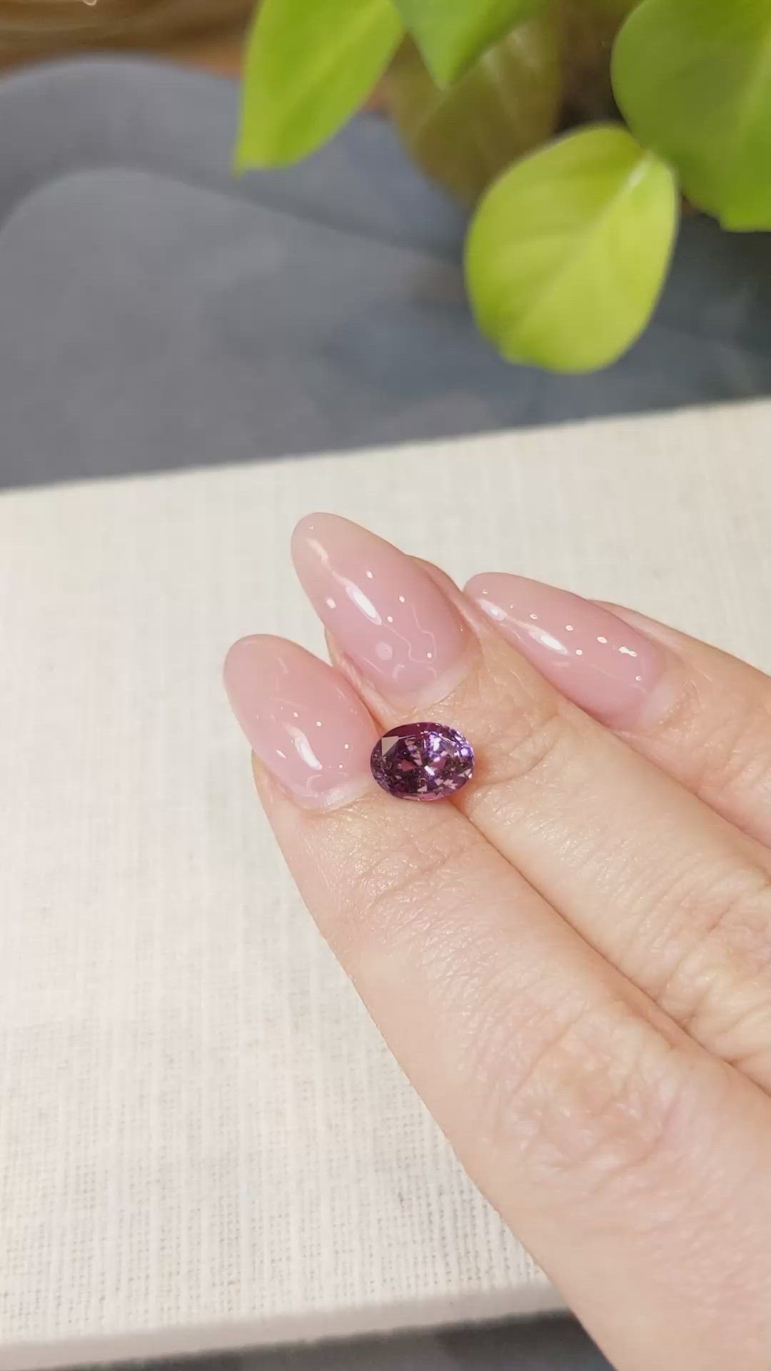 1.56 Ct. Pinkish Purple Sapphire from Madagascar Size Video