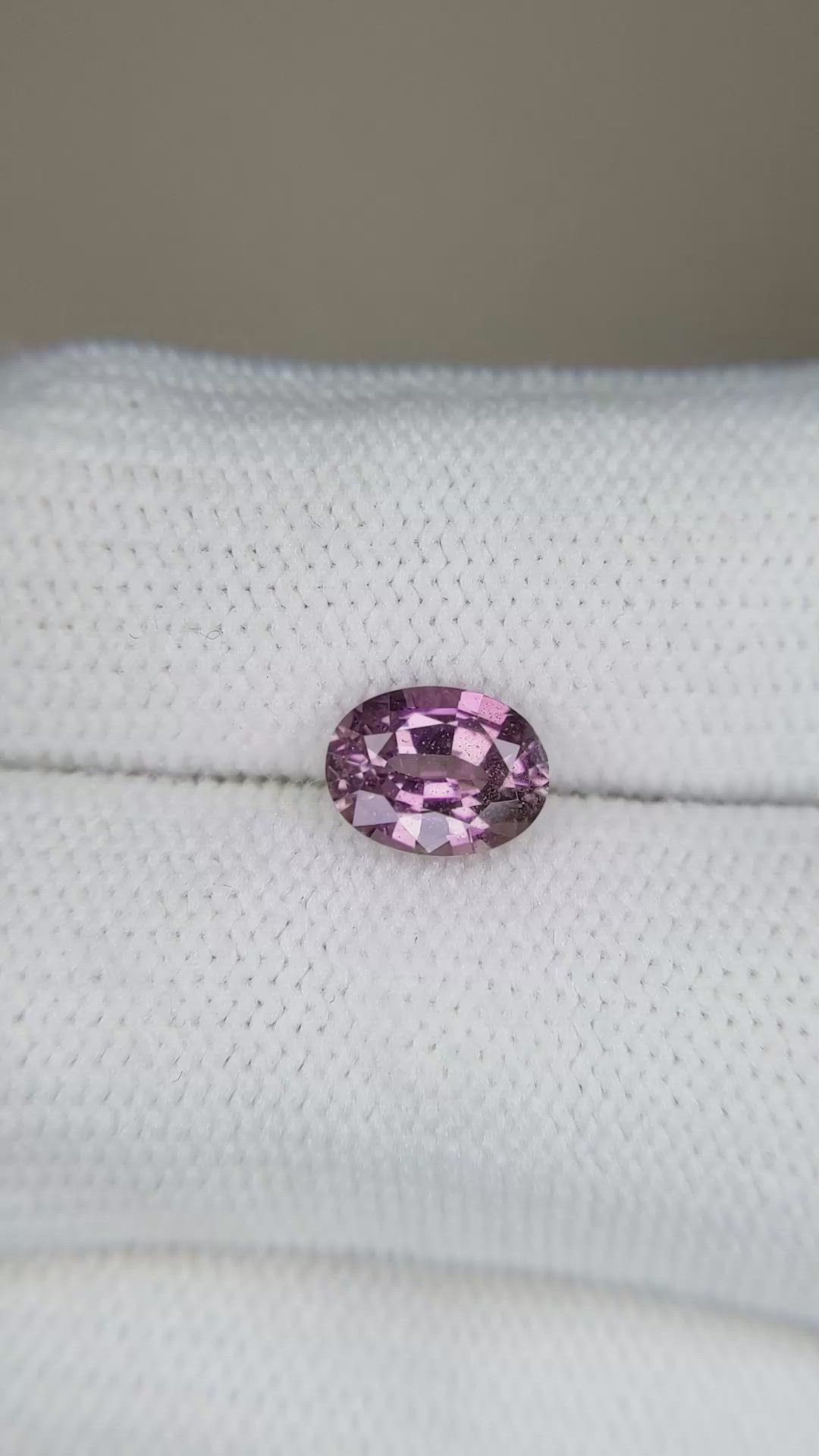 1.56 Ct. Pinkish Purple Sapphire from Madagascar Size Video