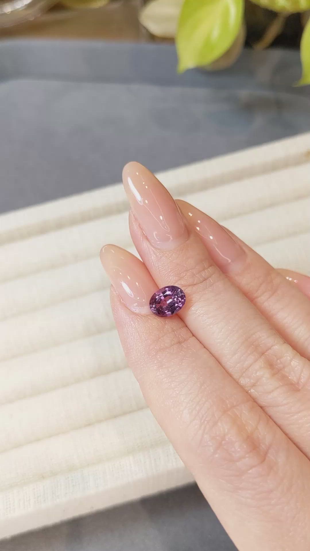 1.56 Ct. Pinkish Purple Sapphire from Madagascar Size Video