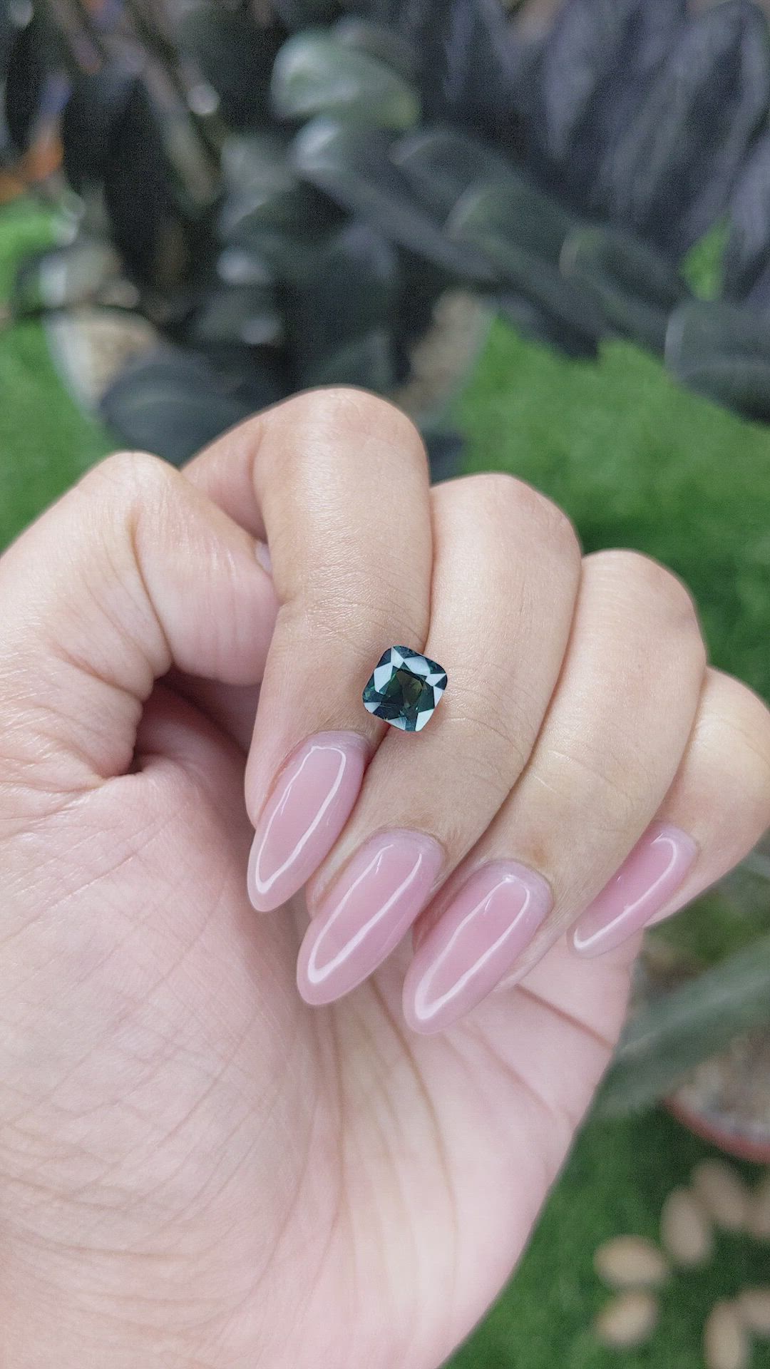 2.03 Ct. Bluish Green Sapphire from Ceylon (Sri Lanka) Size Video