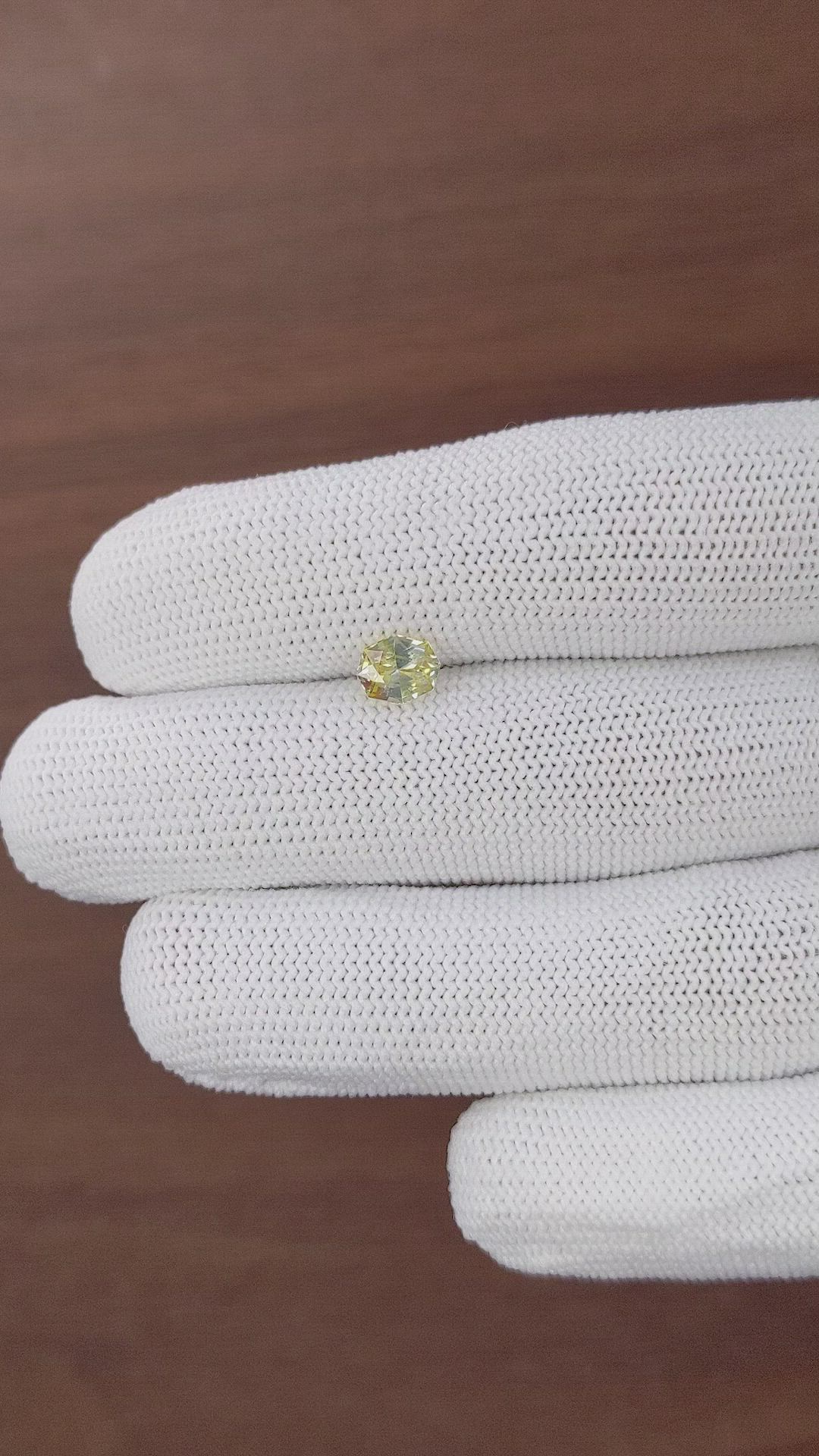 1.06 Ct. Yellow Sapphire from Ceylon (Sri Lanka) Size Video