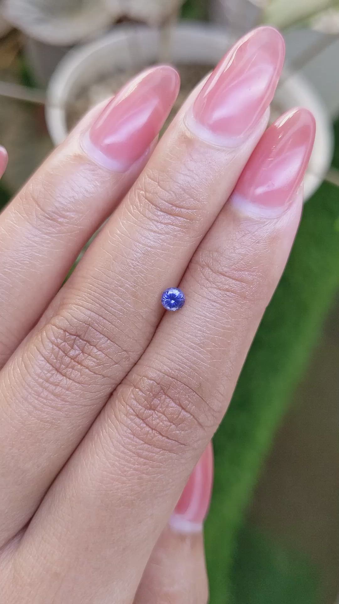 0.26 Ct. Blue Sapphire from Ceylon (Sri Lanka) Size Video