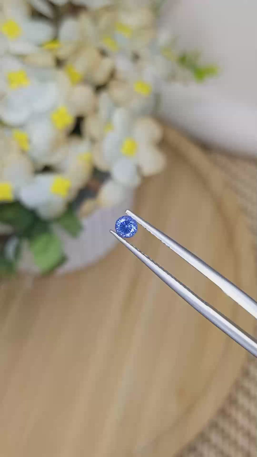 0.26 Ct. Blue Sapphire from Ceylon (Sri Lanka) Size Video
