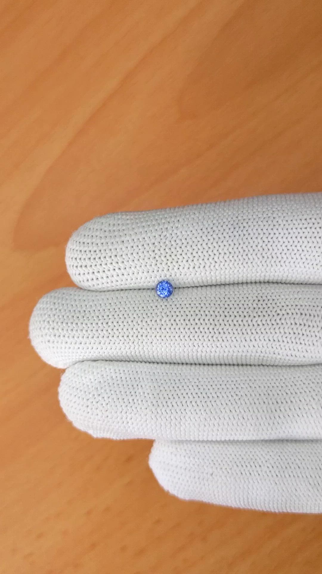 0.26 Ct. Blue Sapphire from Ceylon (Sri Lanka) Size Video