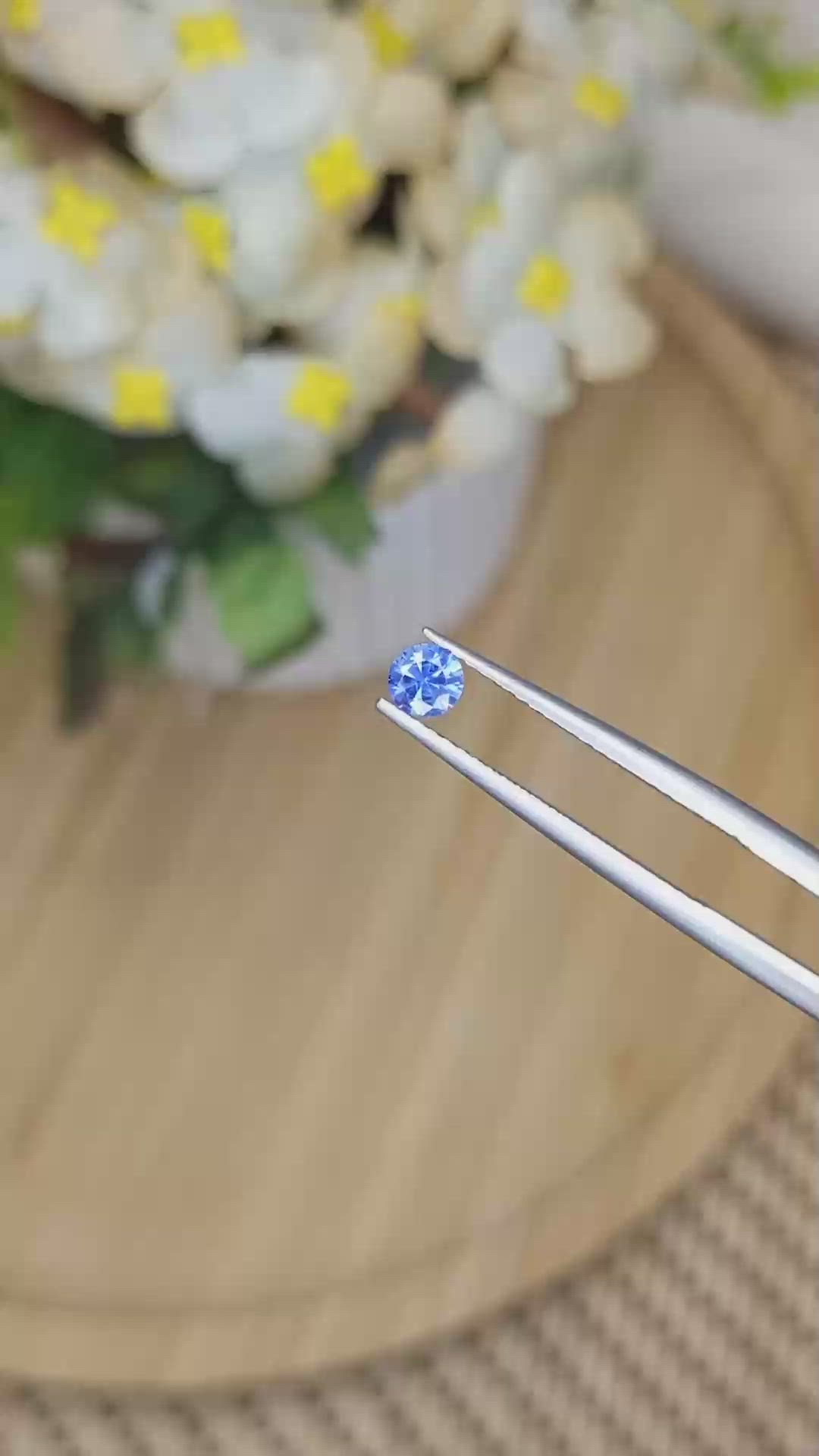 0.24 Ct. Blue Sapphire from Ceylon (Sri Lanka) Size Video