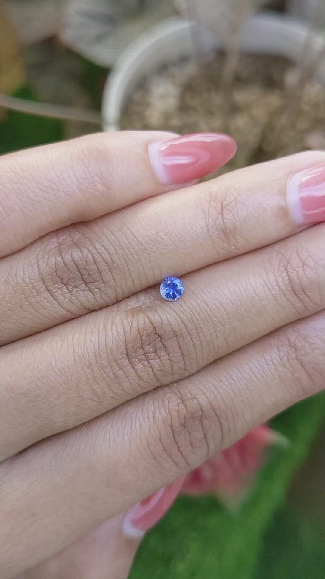 0.24 Ct. Blue Sapphire from Ceylon (Sri Lanka) Size Video
