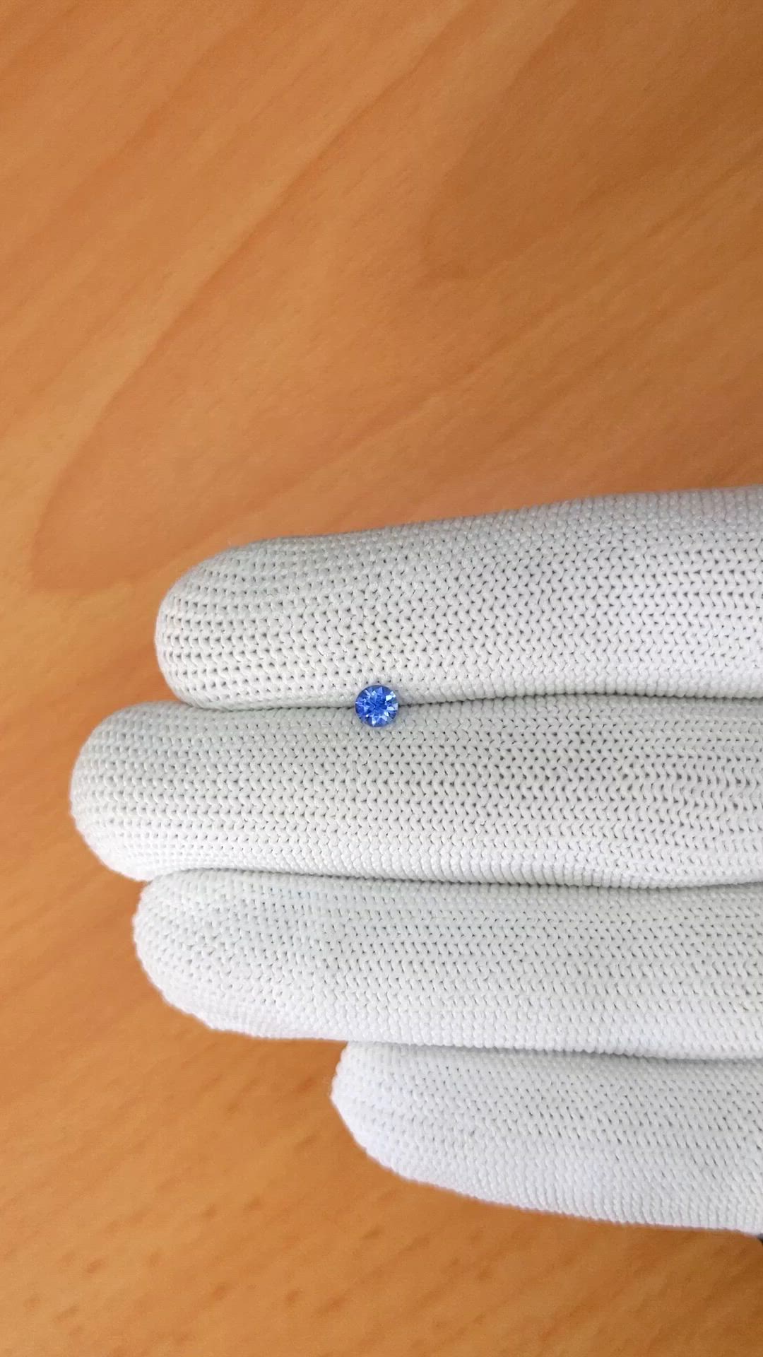 0.24 Ct. Blue Sapphire from Ceylon (Sri Lanka) Size Video