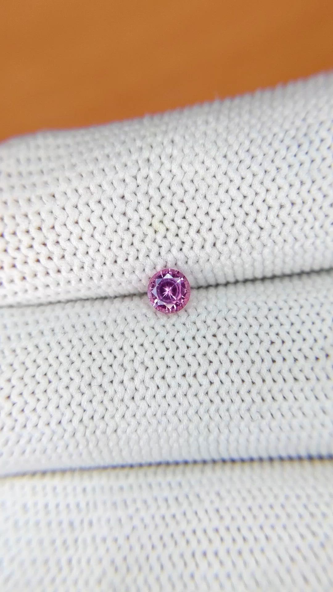 0.30 Ct. Purplish Pink Sapphire from Ceylon (Sri Lanka) Size Video
