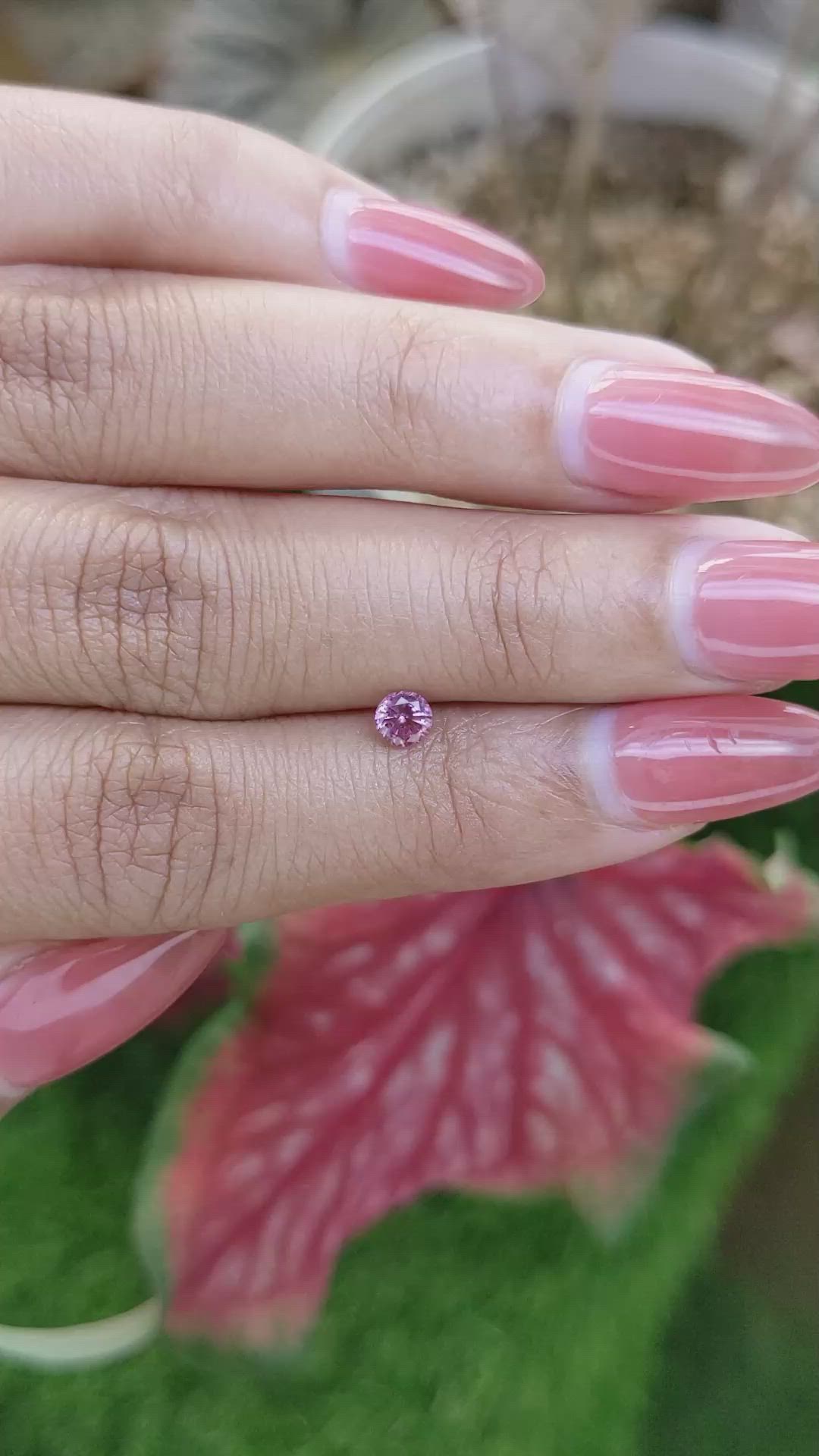 0.30 Ct. Purplish Pink Sapphire from Ceylon (Sri Lanka) Size Video