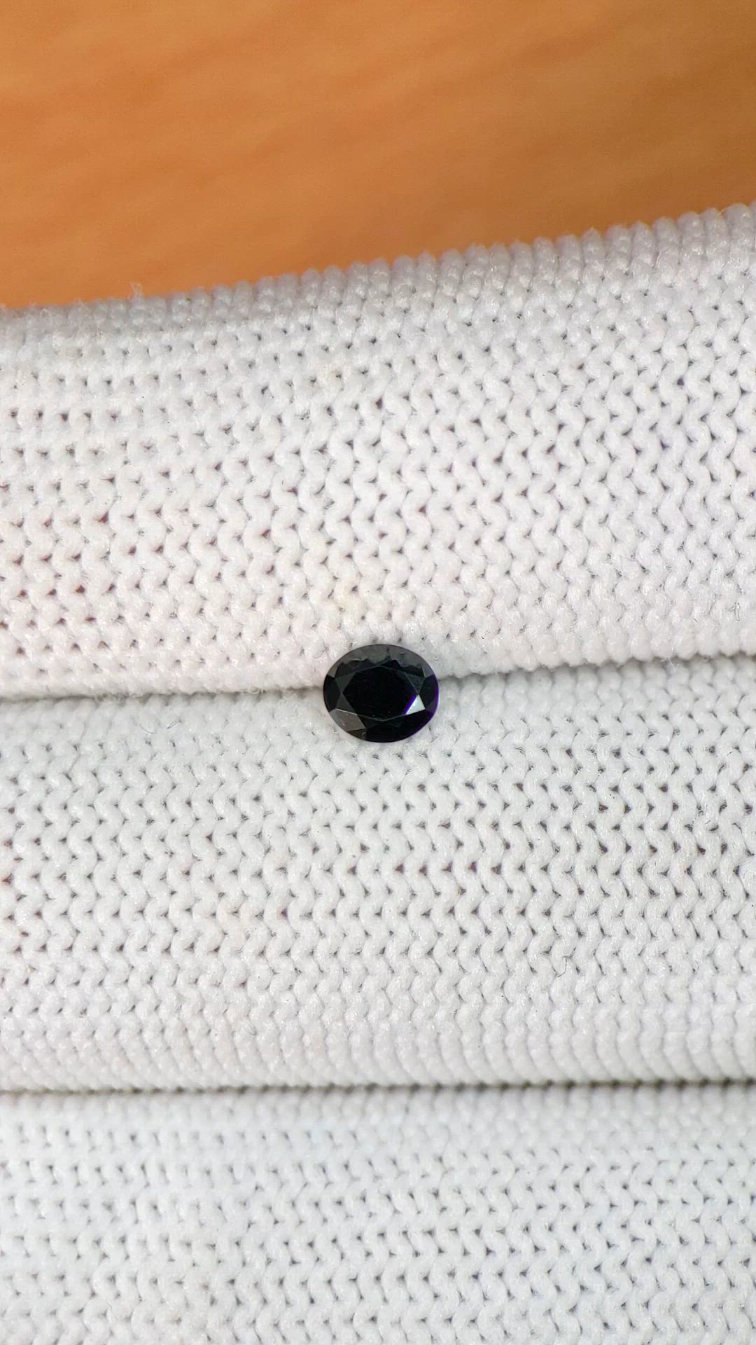 0.40 Ct. Blue Sapphire from Ceylon (Sri Lanka) Size Video