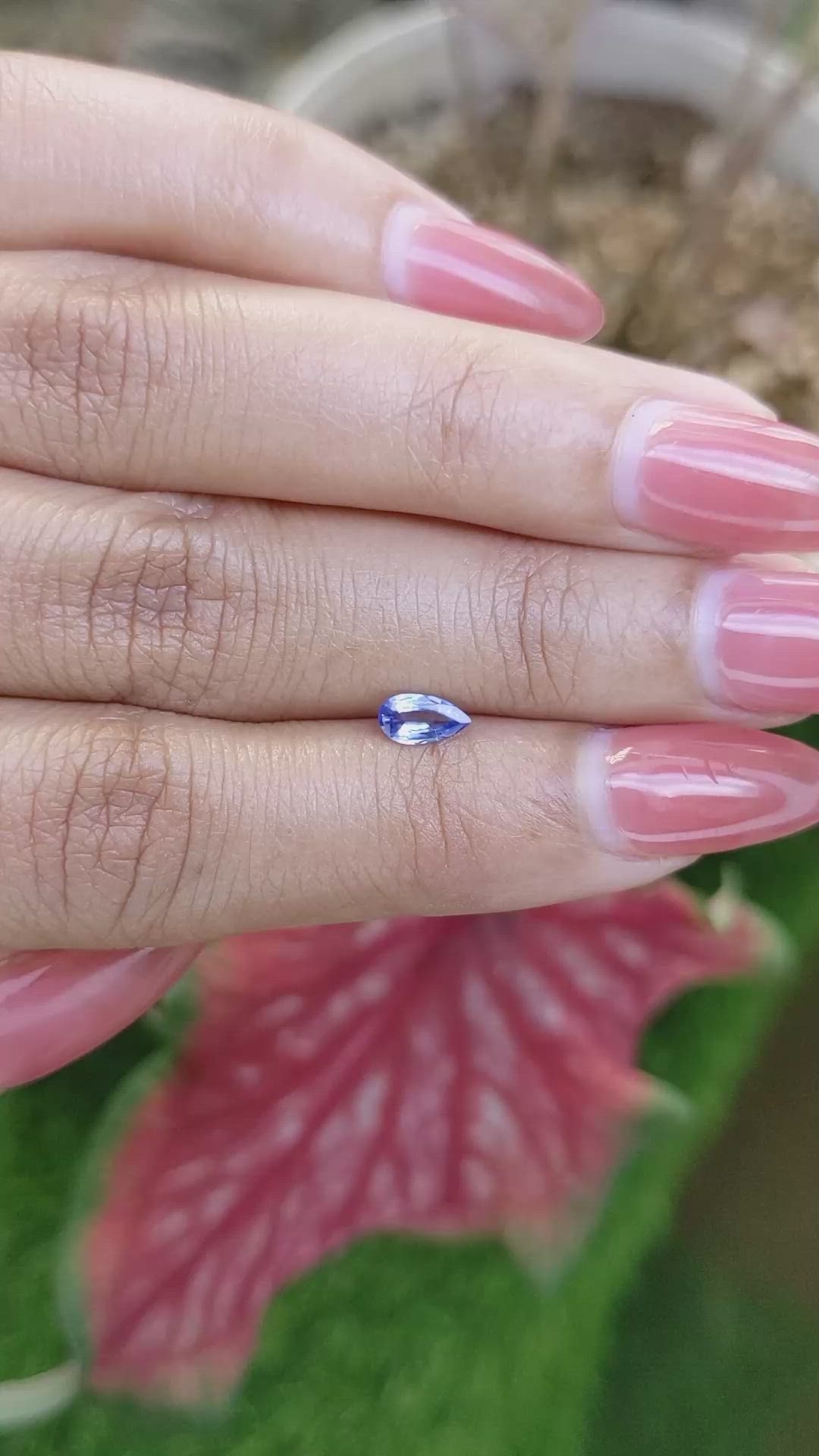 0.34 Ct. Blue Sapphire from Ceylon (Sri Lanka) Size Video