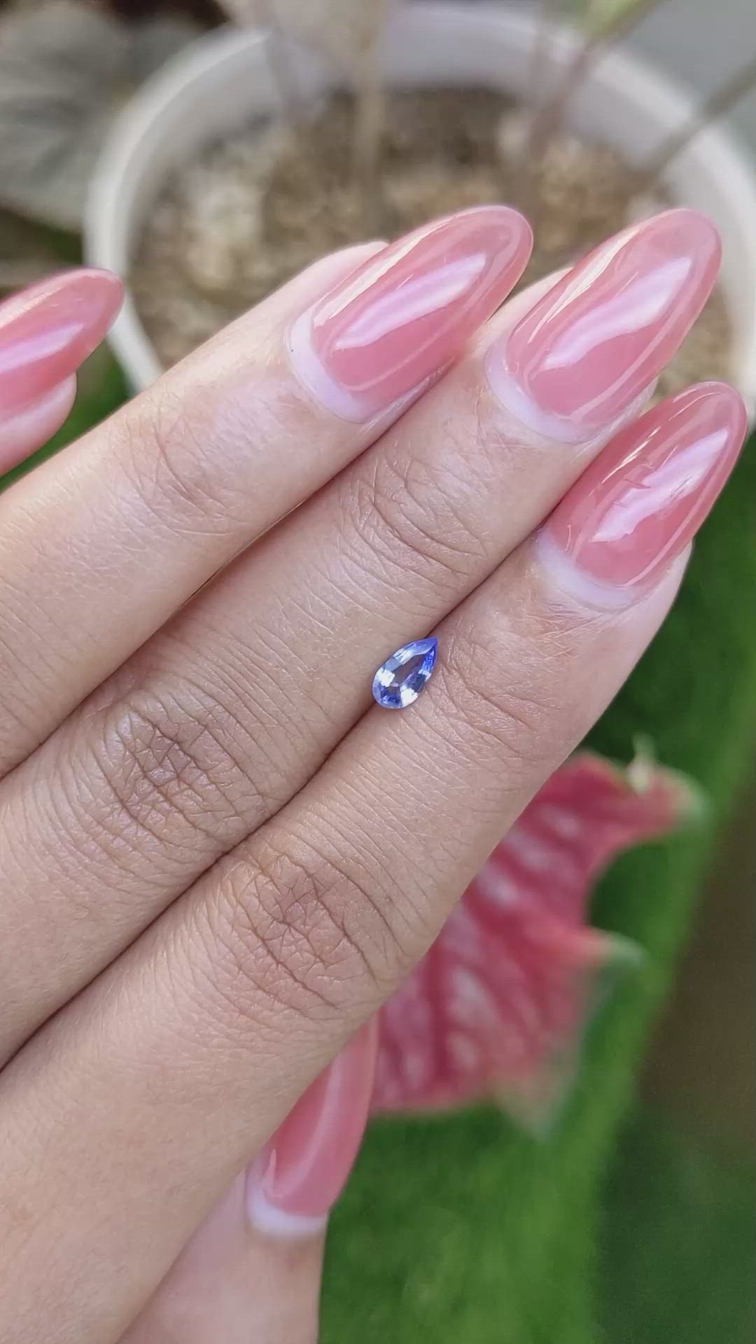 0.34 Ct. Blue Sapphire from Ceylon (Sri Lanka) Size Video