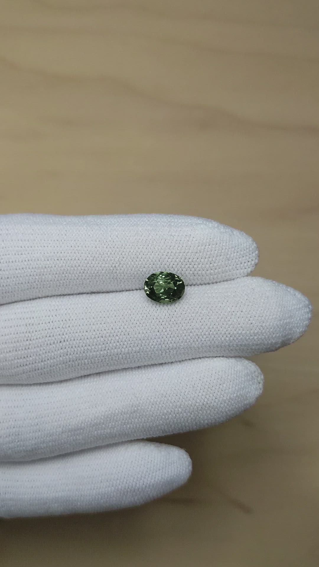 2.06 Ct. Green Sapphire from Montana Size Video