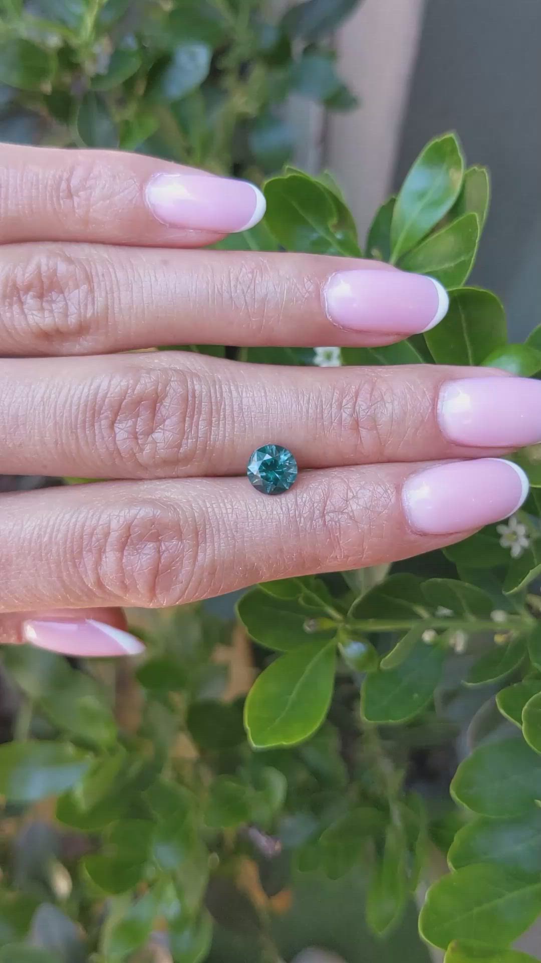 1.40 Ct. Bluish Green Sapphire from Montana Size Video