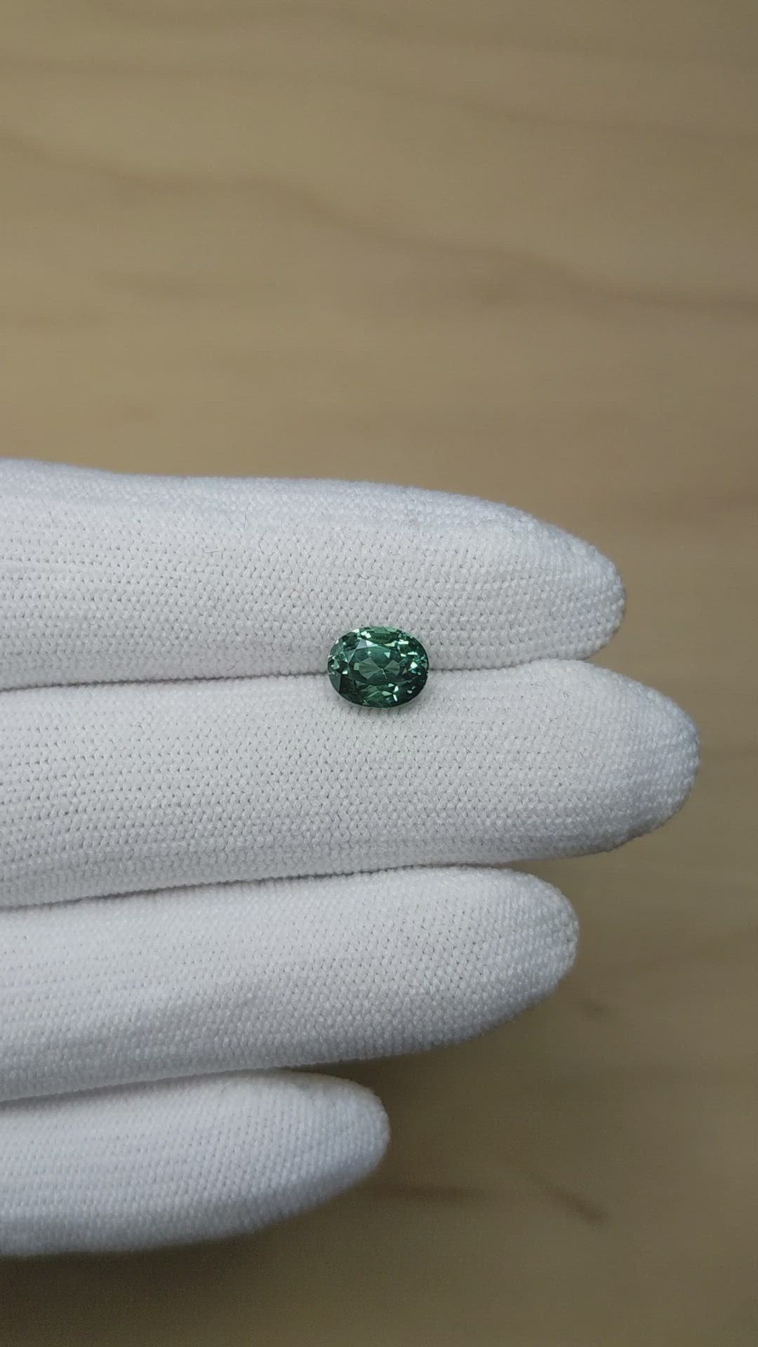 2.11 Ct. Bluish Green Sapphire from Montana Size Video