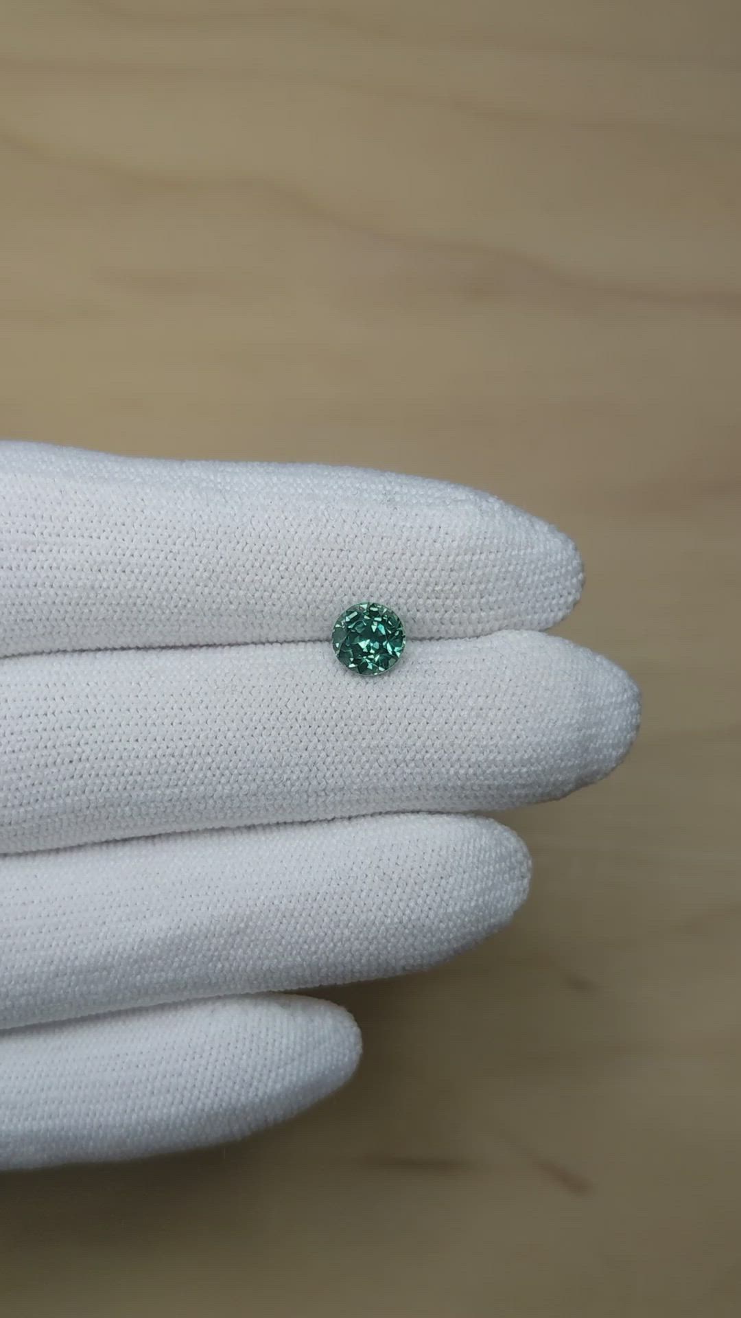 1.20 Ct. Bluish Green Sapphire from Montana Size Video