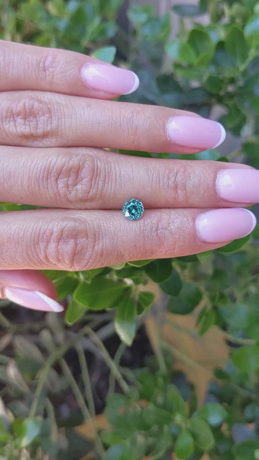 1.20 Ct. Bluish Green Sapphire from Montana Size Video
