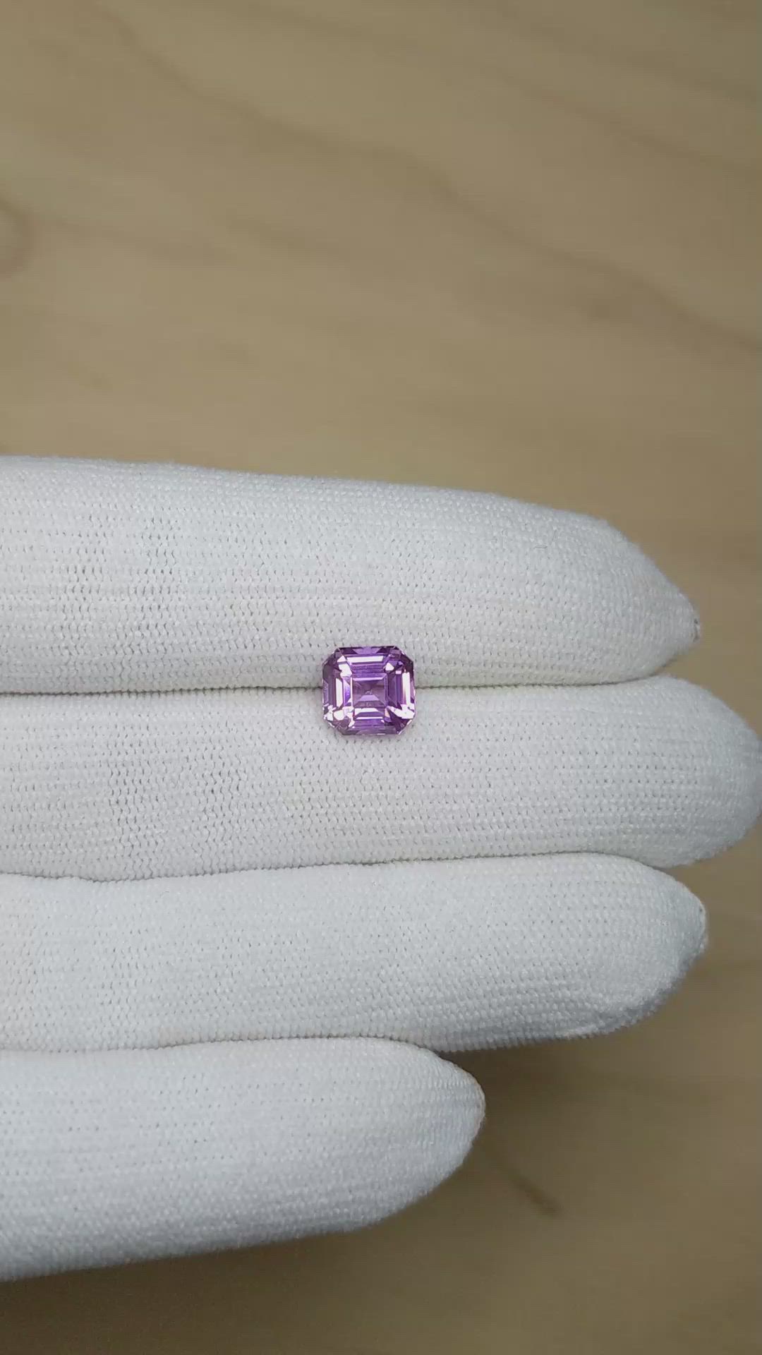 3.12 Ct. Pinkish Purple Sapphire from Madagascar Size Video