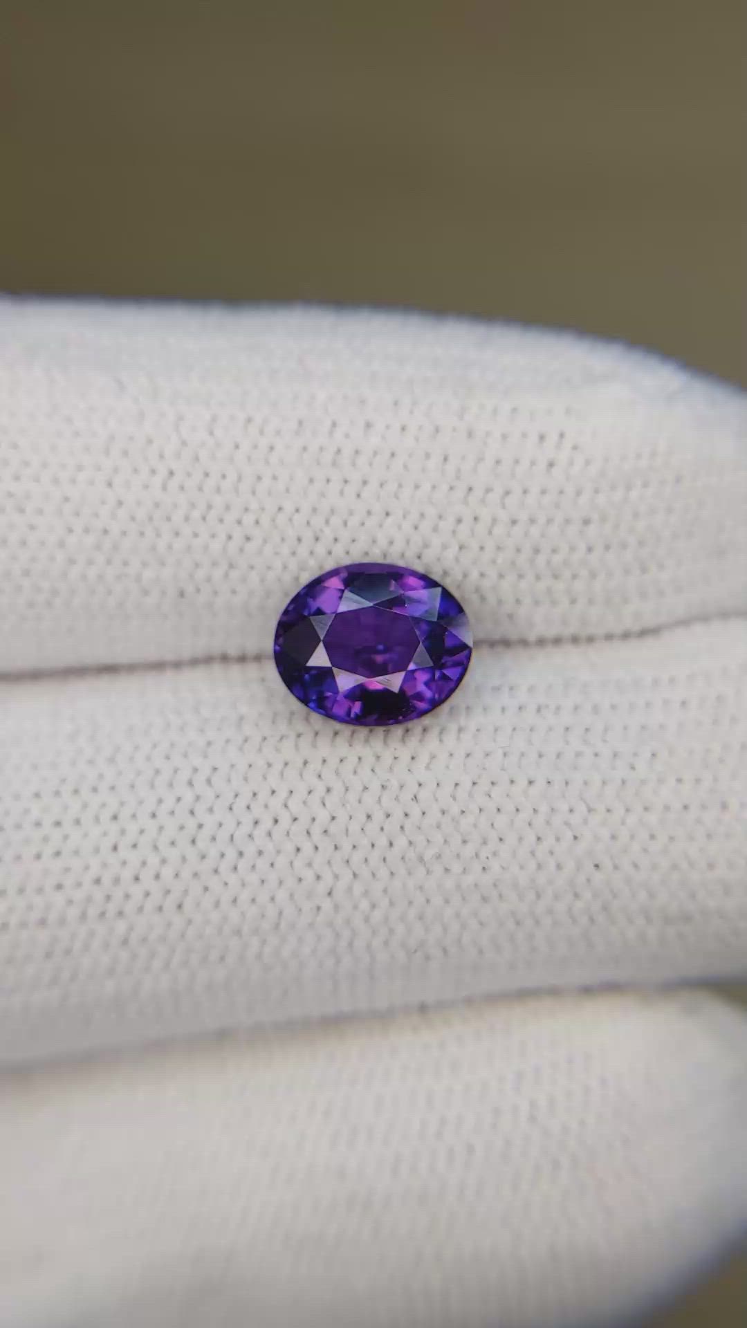 2.05 Ct. Purple Sapphire from Madagascar Size Video