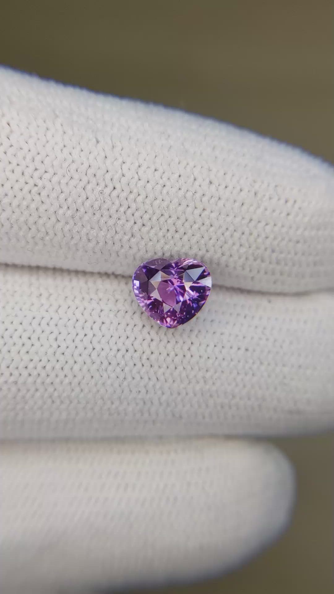 1.55 Ct. Pinkish Purple Sapphire from Madagascar Size Video