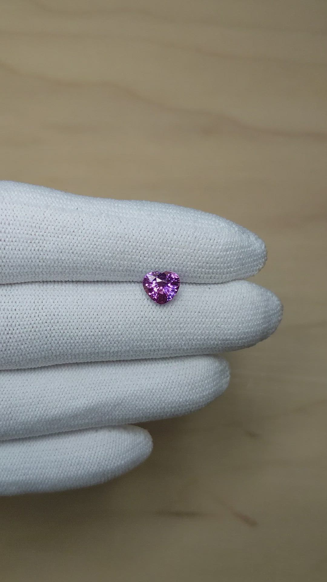 1.55 Ct. Pinkish Purple Sapphire from Madagascar Size Video