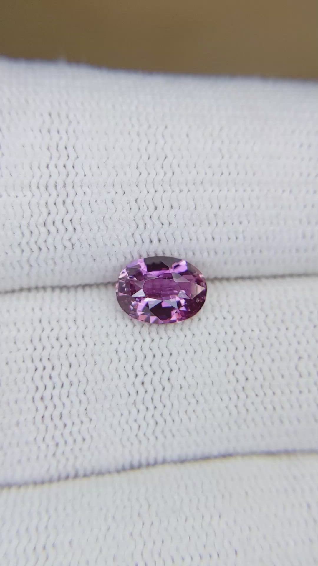 1.55 Ct. Purplish Pink Sapphire from Madagascar Size Video