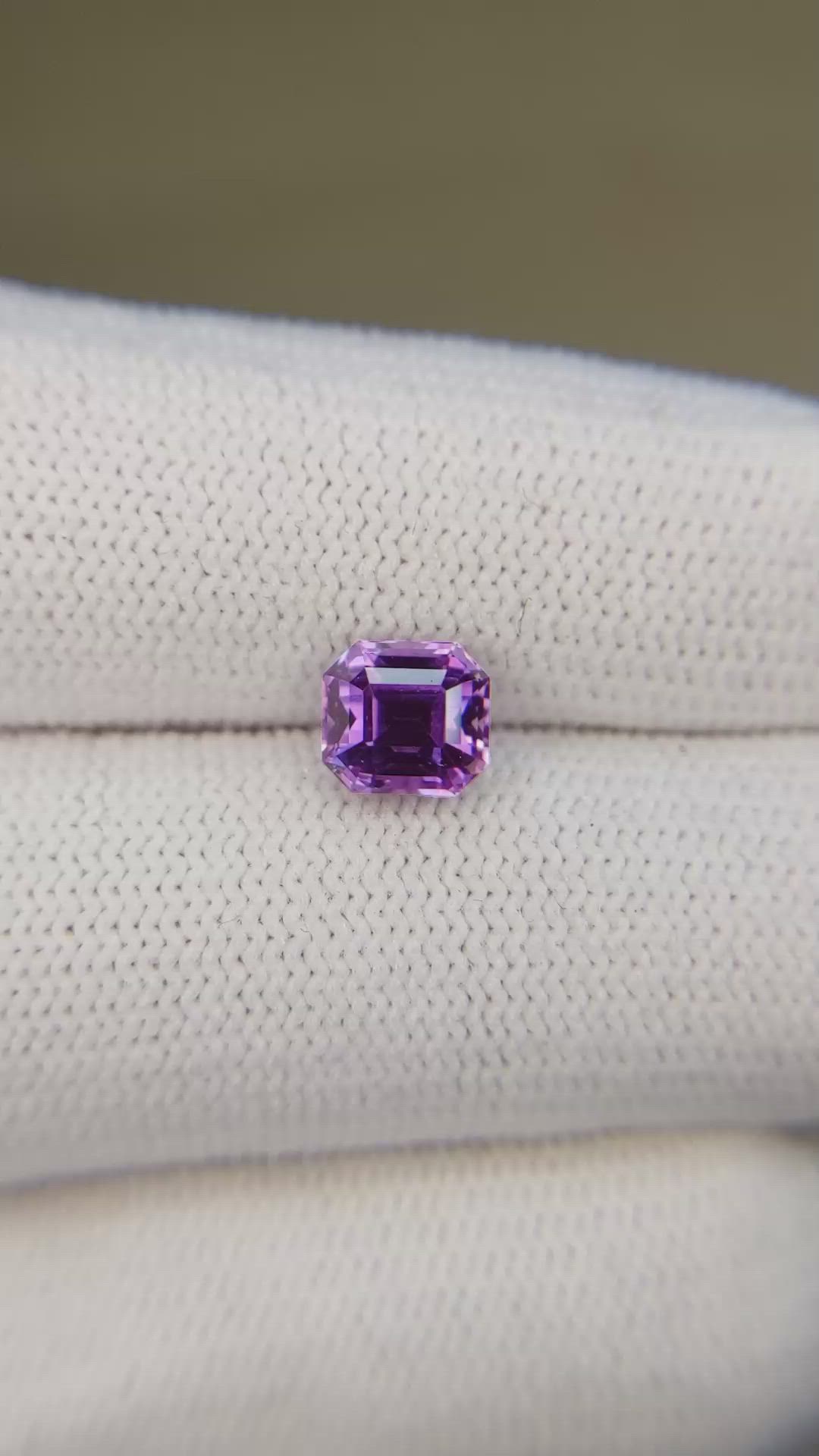 1.51 Ct. Pinkish Purple Sapphire from Madagascar Size Video