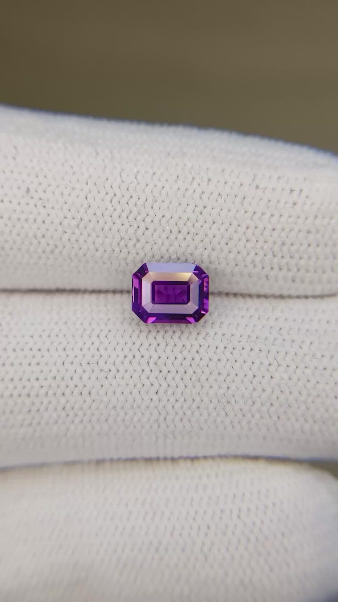 1.54 Ct. Purple Sapphire from Madagascar Size Video