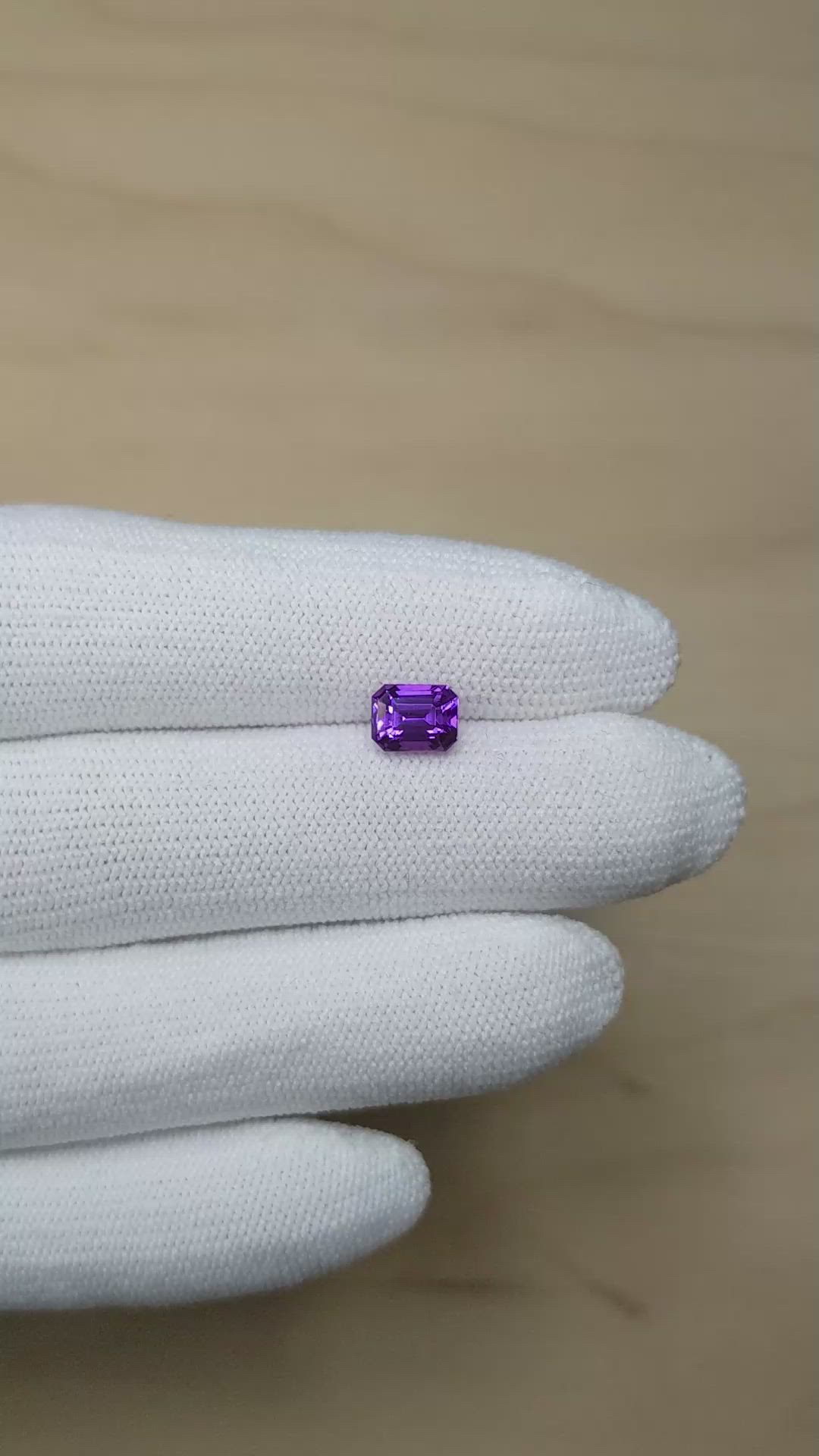 1.53 Ct. Purple Sapphire from Madagascar Size Video