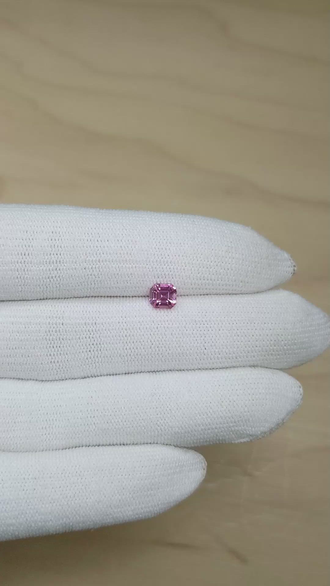1.09 Ct. Pink Sapphire from Madagascar Size Video