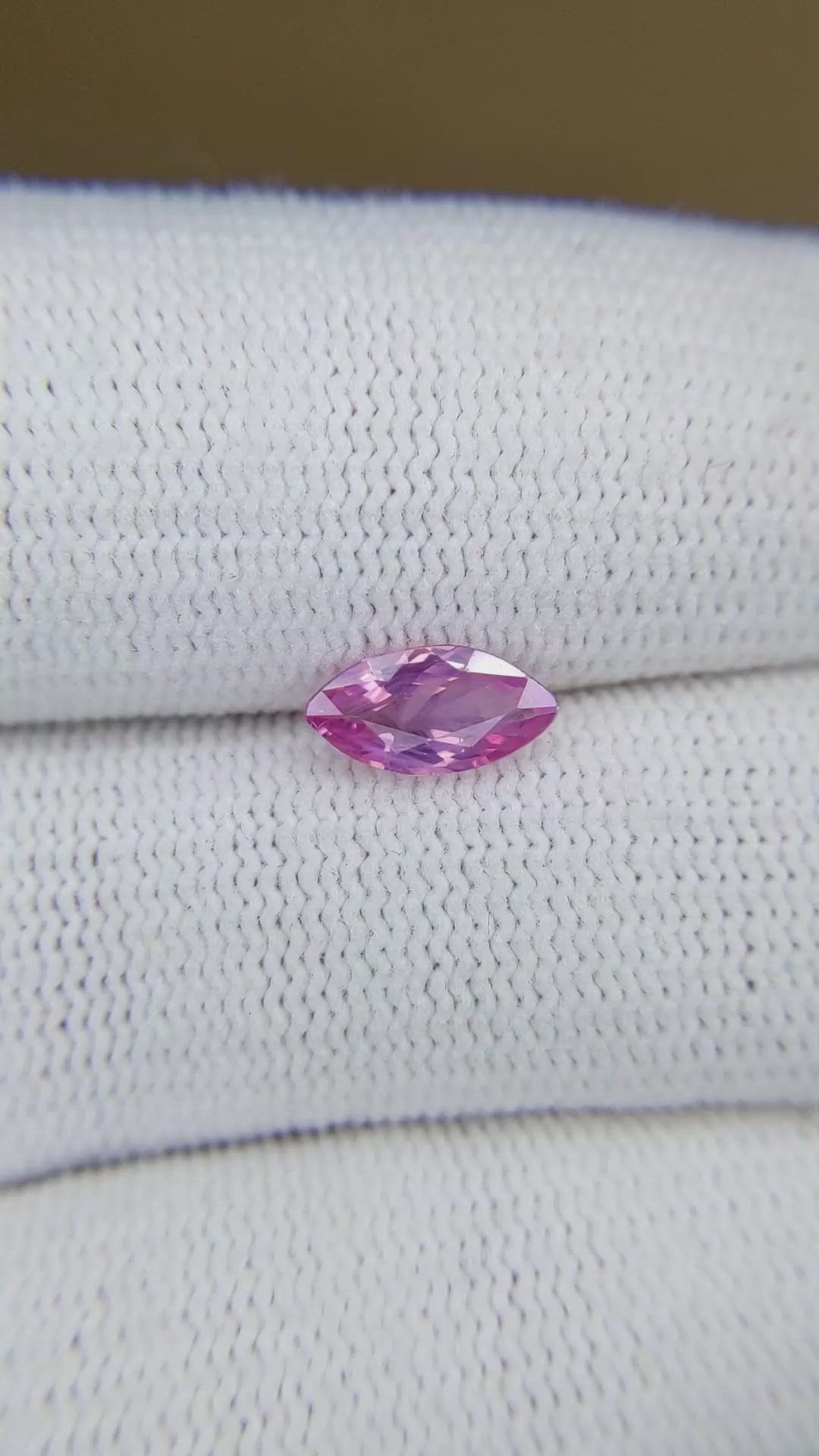 1.03 Ct. Pink Sapphire from Madagascar Size Video