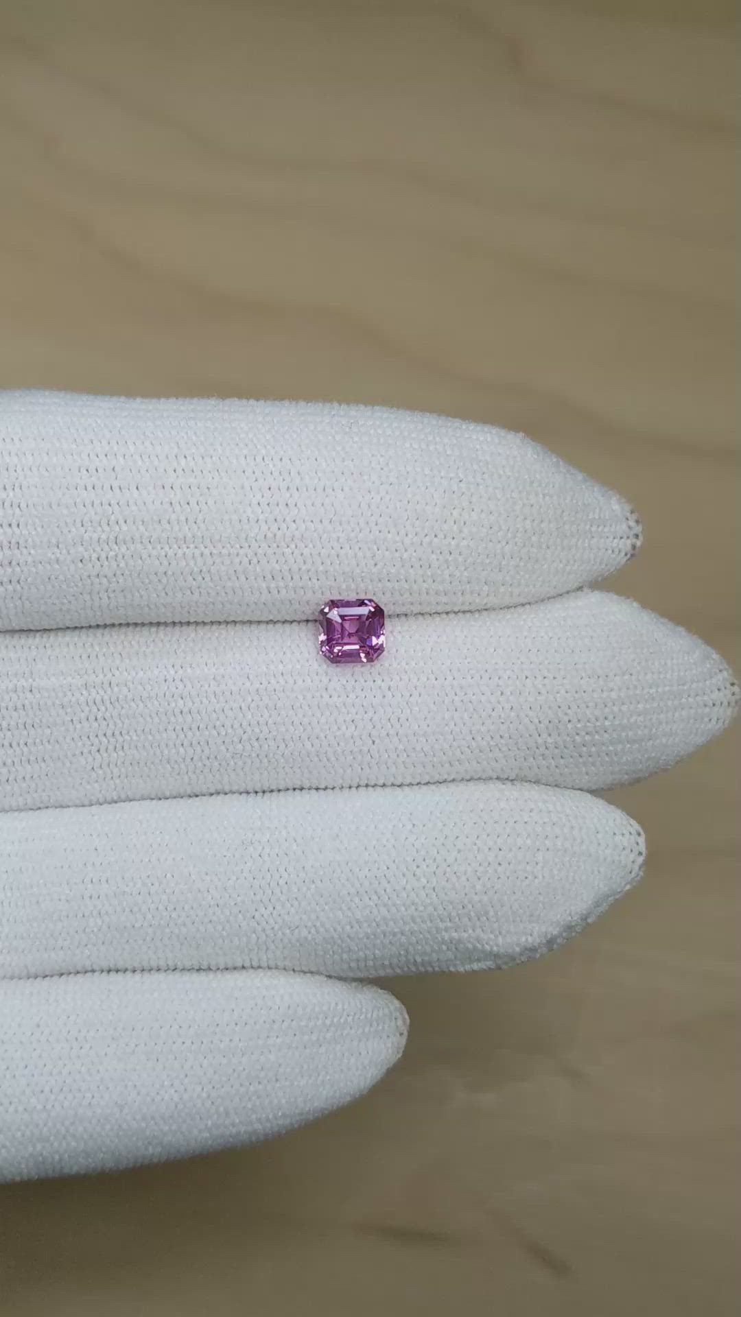 1.03 Ct. Pink Sapphire from Madagascar Size Video