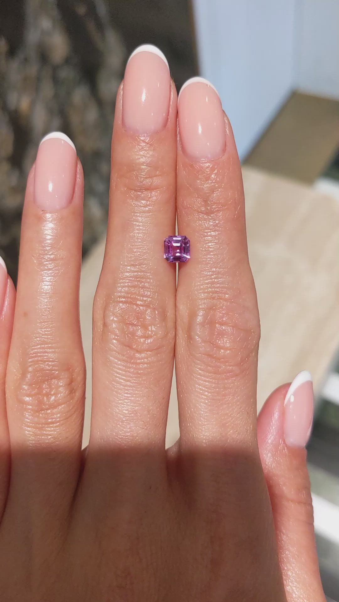 1.03 Ct. Pink Sapphire from Madagascar Size Video