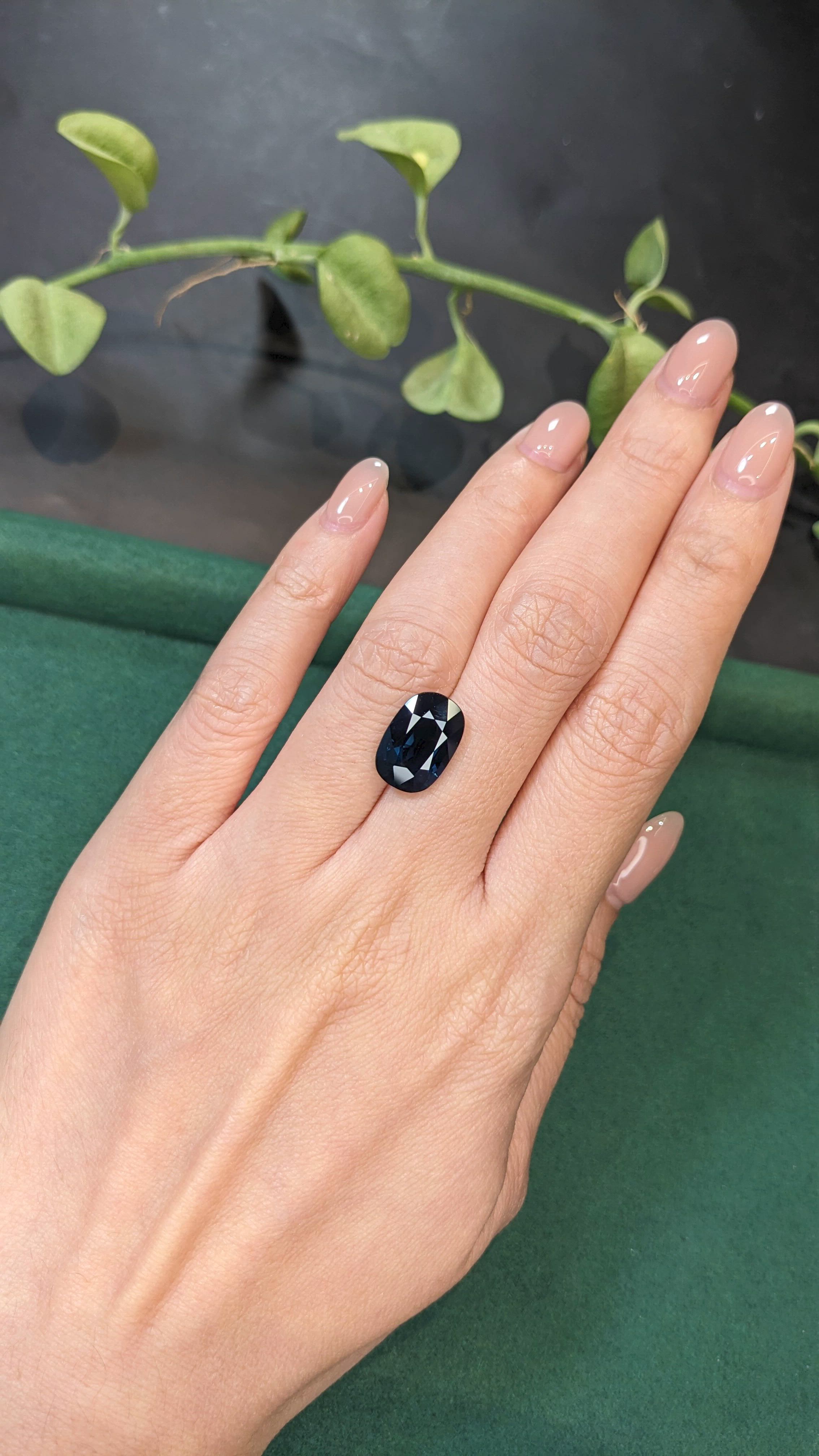 6.54 Ct. Blue Sapphire from Madagascar Size Video