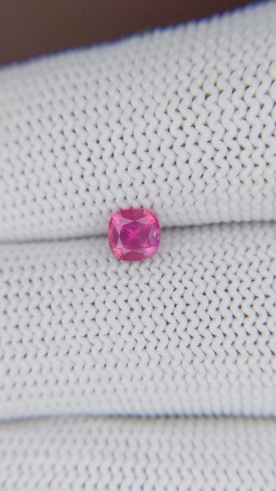 0.59 Ct. Purplish Pink Sapphire from Tanzania Size Video