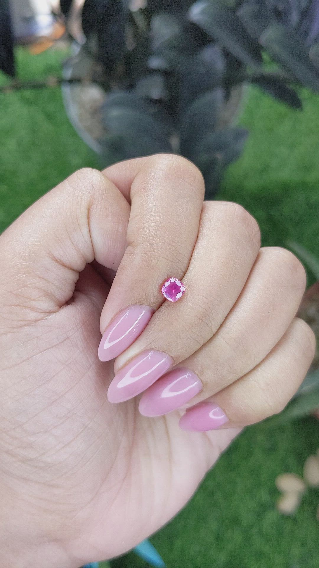 0.59 Ct. Purplish Pink Sapphire from Tanzania Size Video