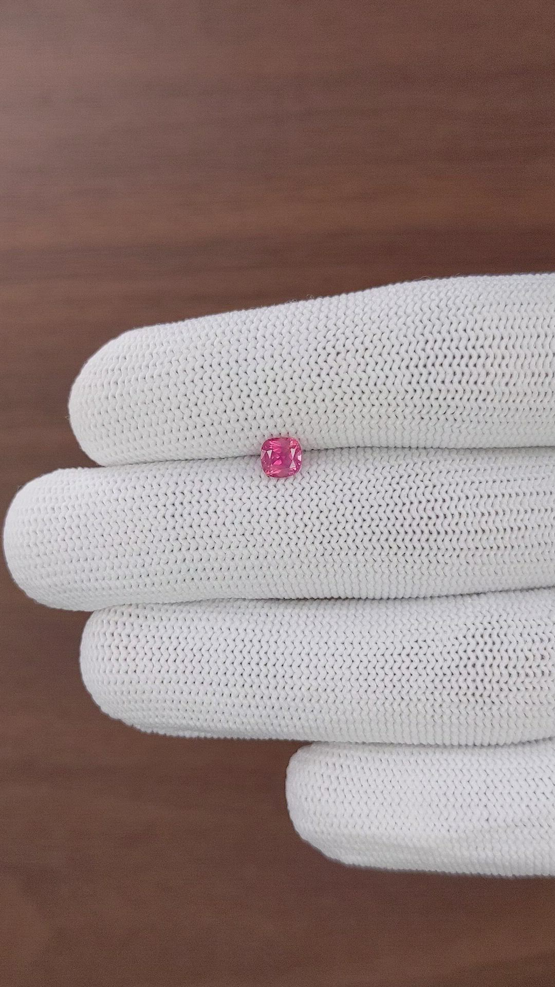 0.59 Ct. Purplish Pink Sapphire from Tanzania Size Video