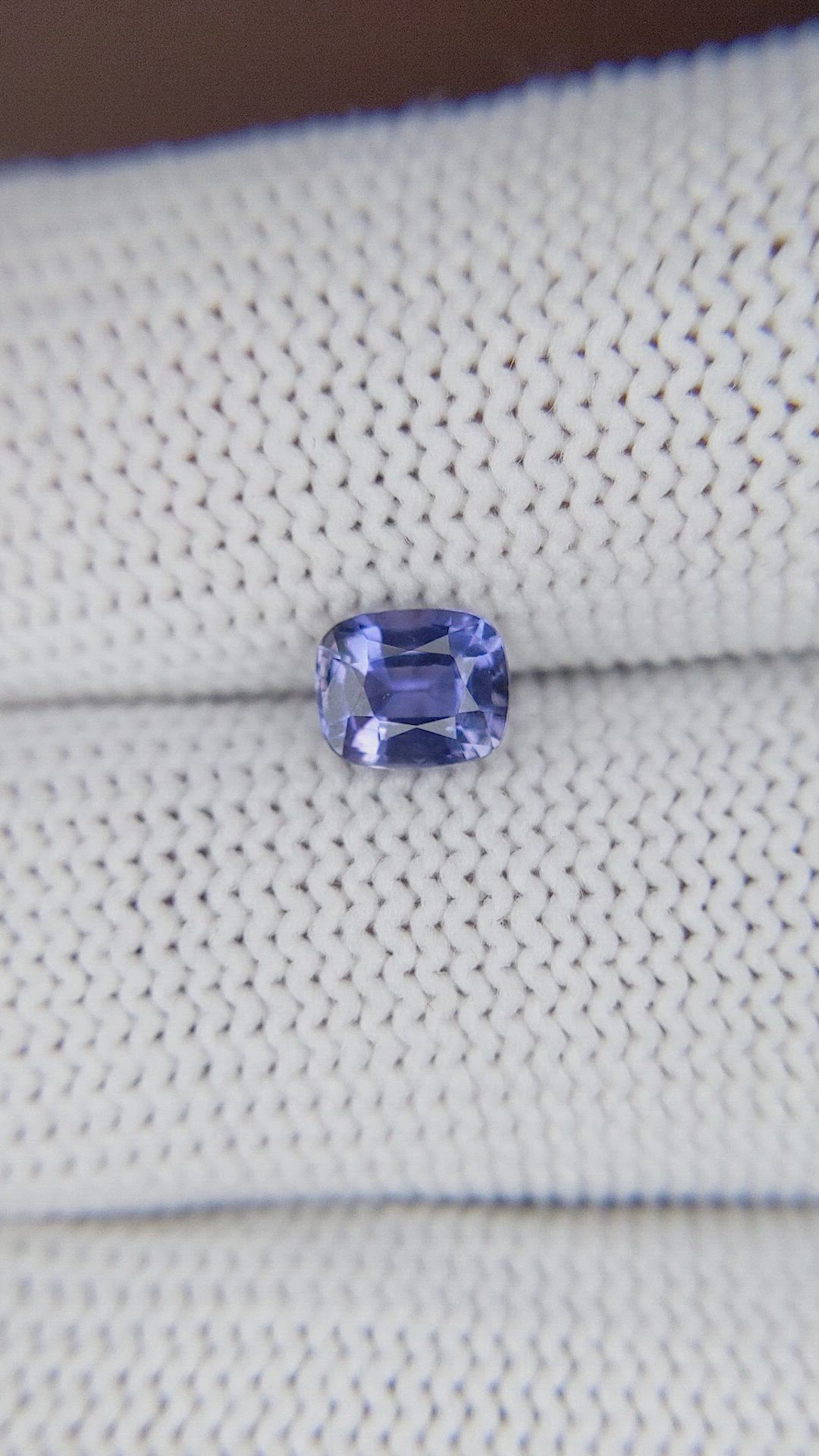 0.86 Ct. Purplish Blue Sapphire from Tanzania Size Video