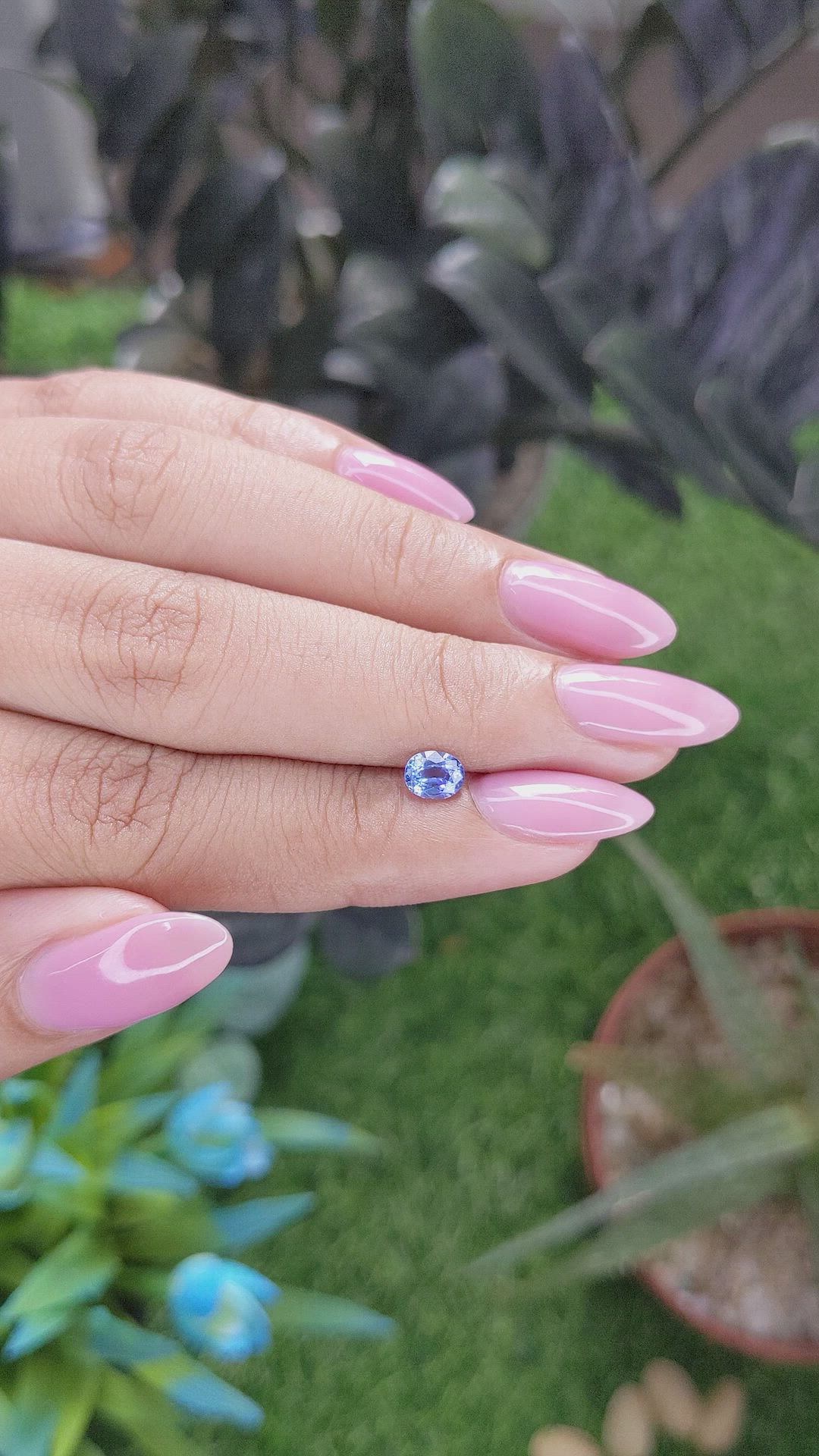 0.54 Ct. Blue Sapphire from Tanzania Size Video