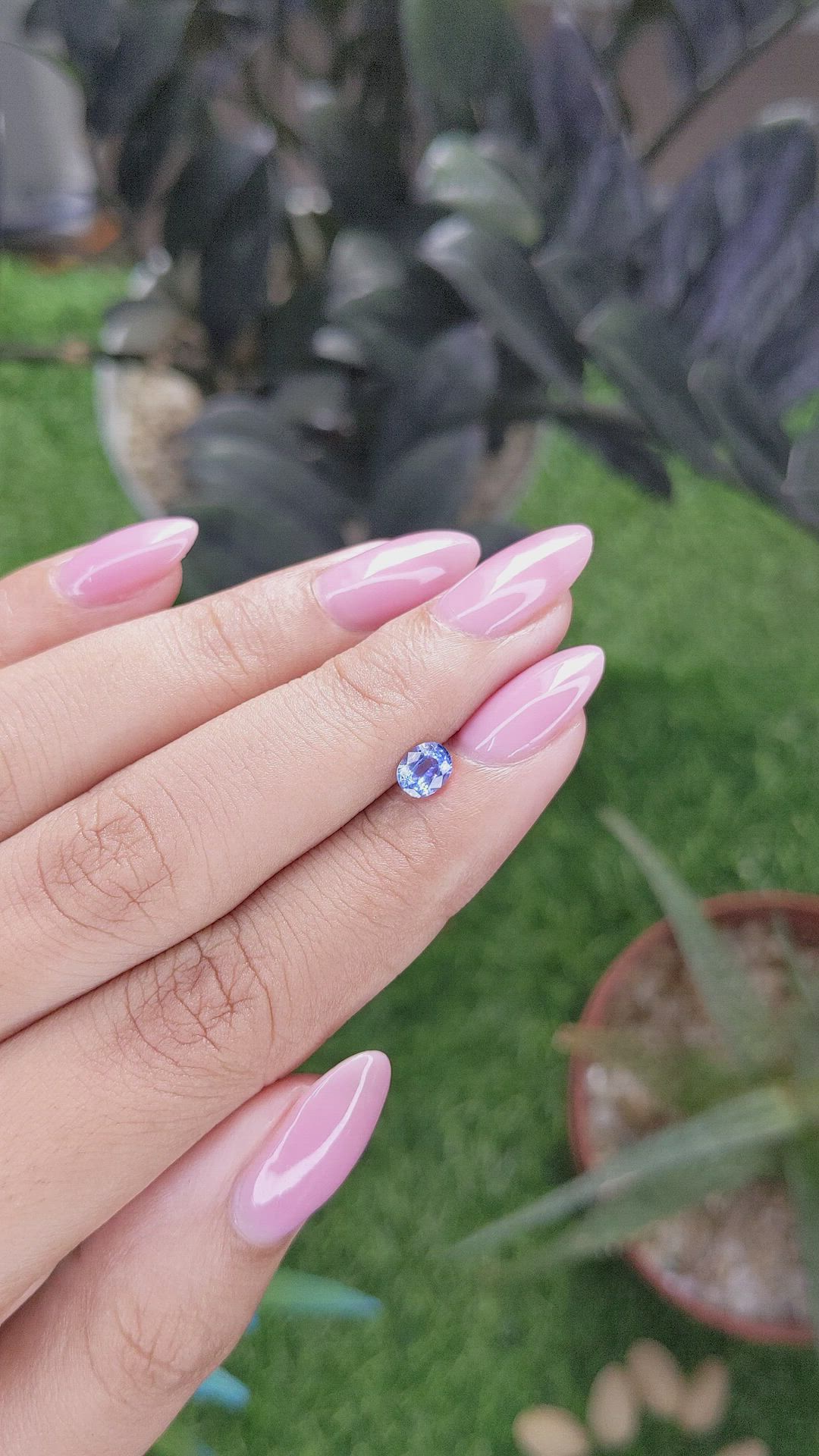 0.54 Ct. Blue Sapphire from Tanzania Size Video