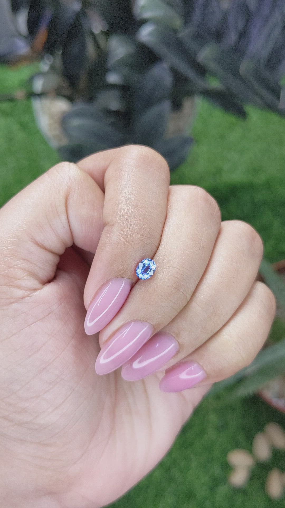 0.54 Ct. Blue Sapphire from Tanzania Size Video