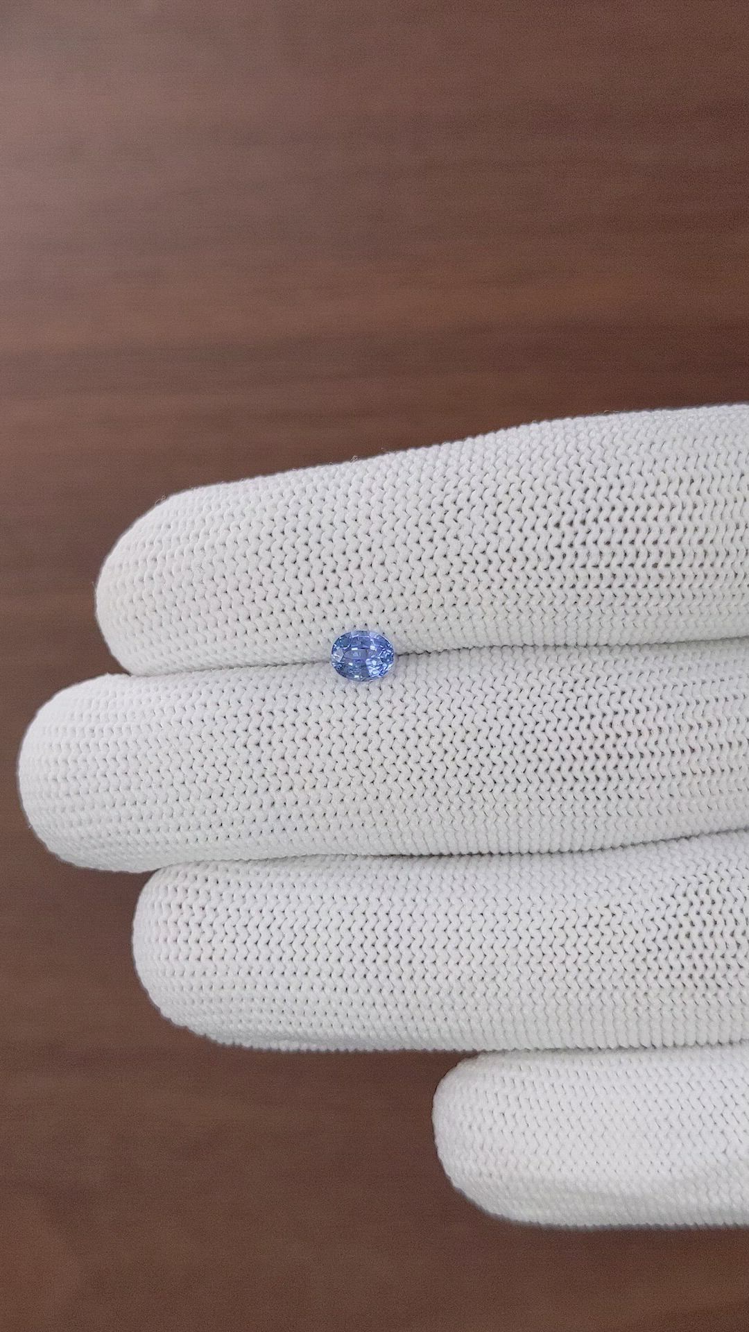0.54 Ct. Blue Sapphire from Tanzania Size Video