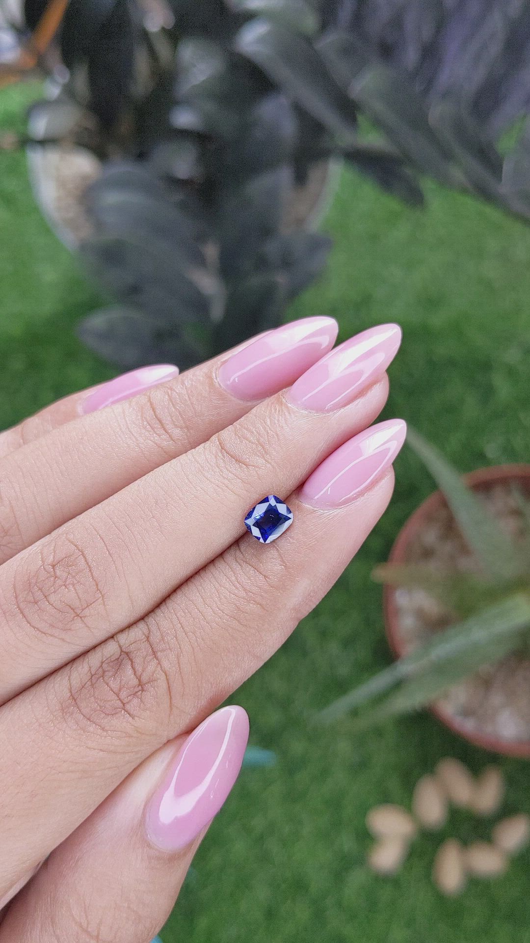 0.72 Ct. Blue Sapphire from Tanzania Size Video